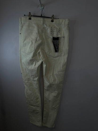 Ksubi White Rhinestone Jeans