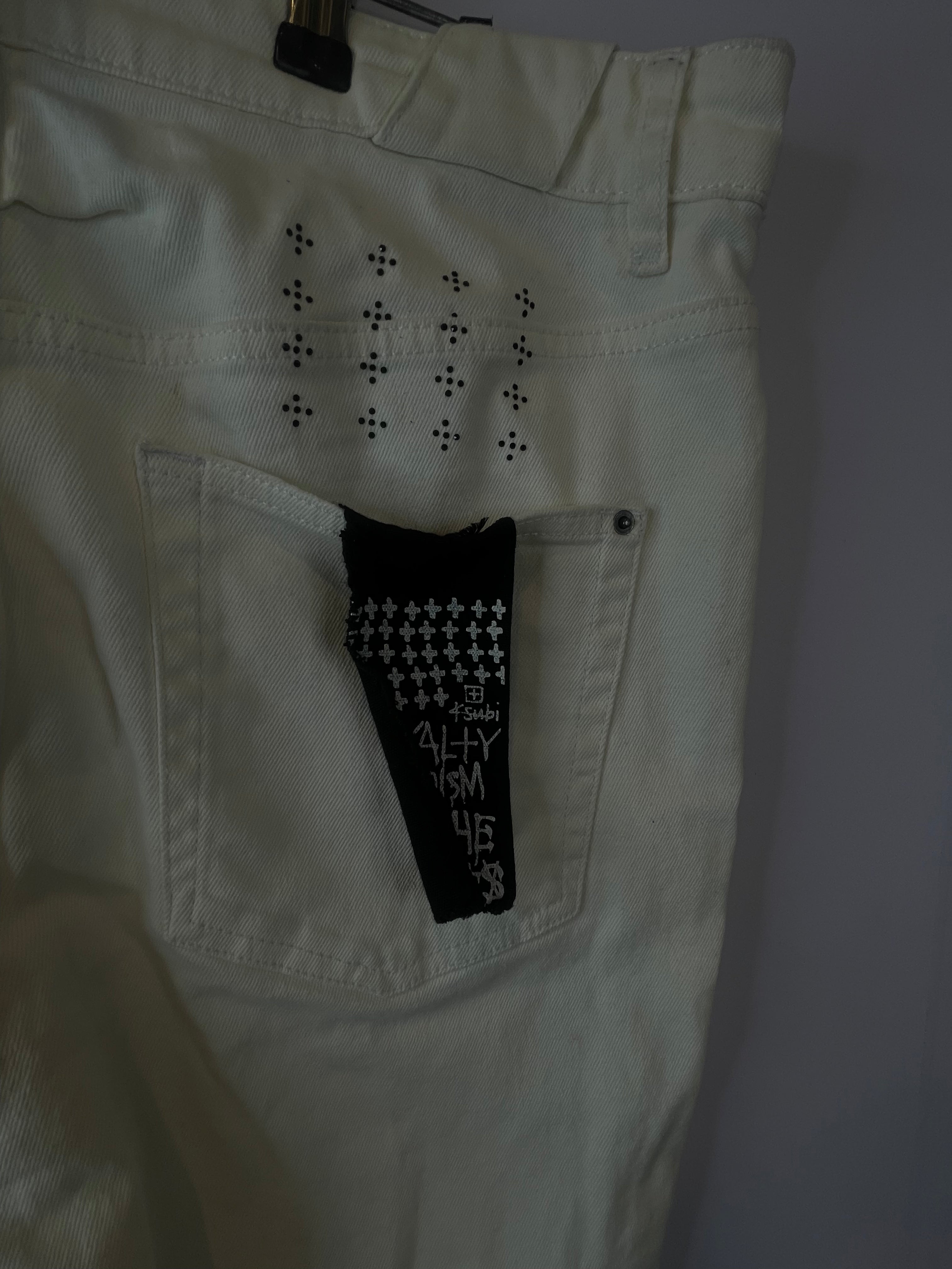 Ksubi White Rhinestone Jeans