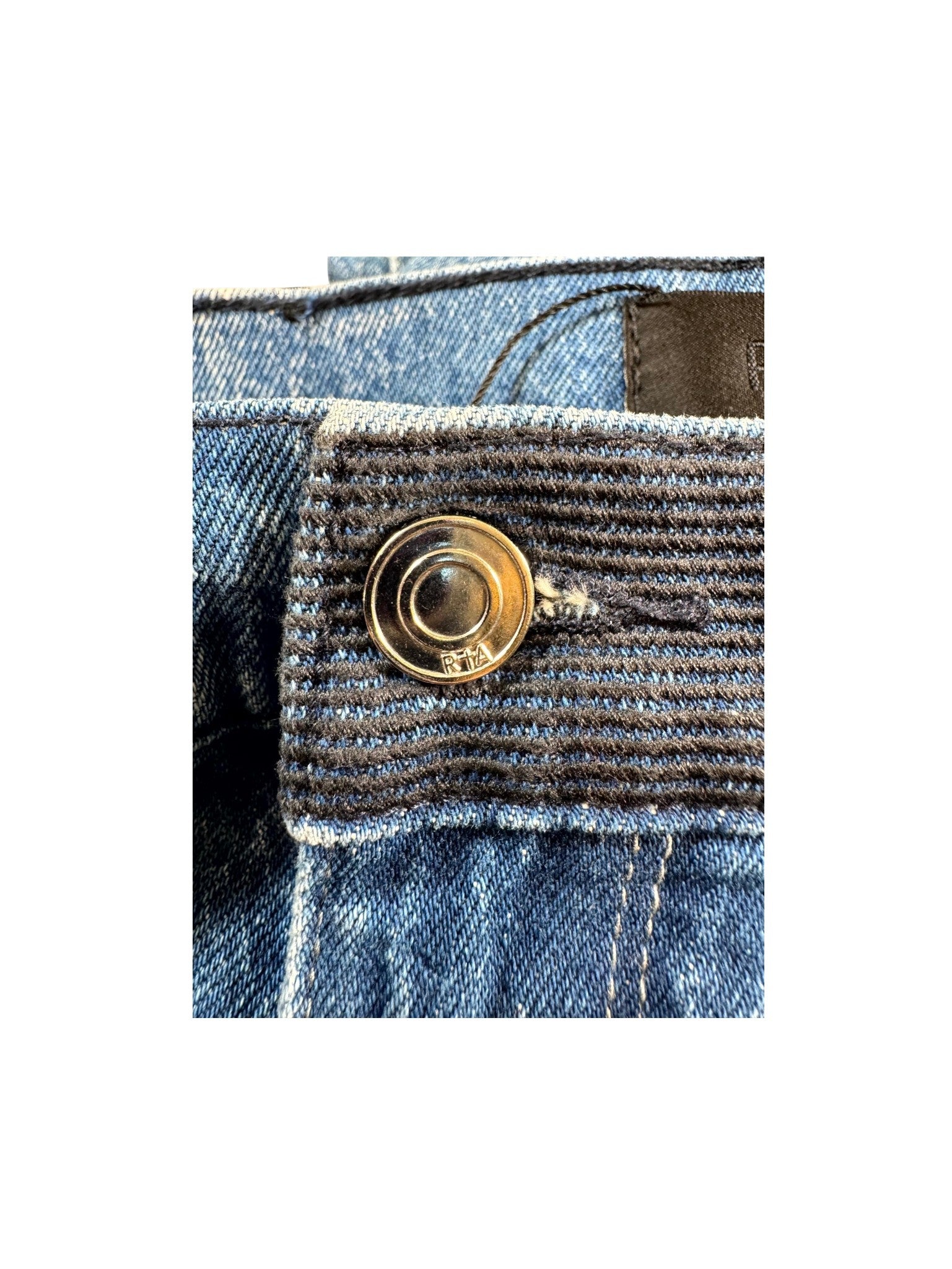 RTA "Flared Flooded Metal Cross" Light Wash Jeans