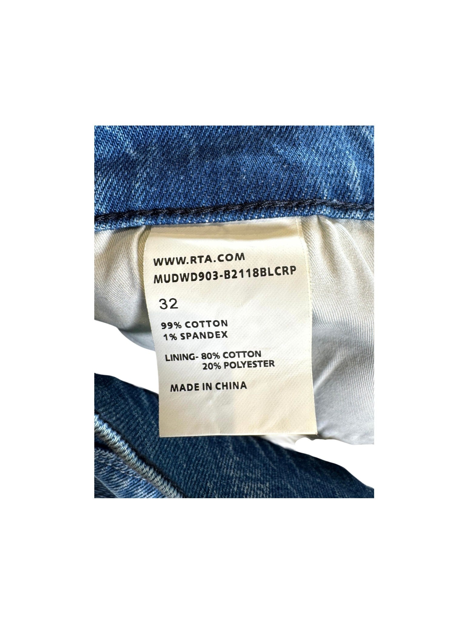 RTA "Flared Flooded Metal Cross" Light Wash Jeans