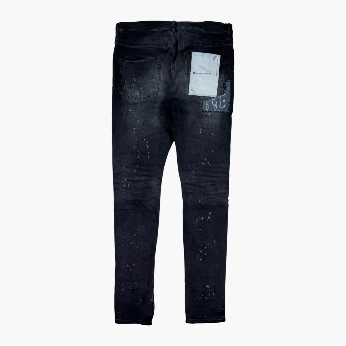 Purple Brand Paisley Patchwork Black Wash Jeans