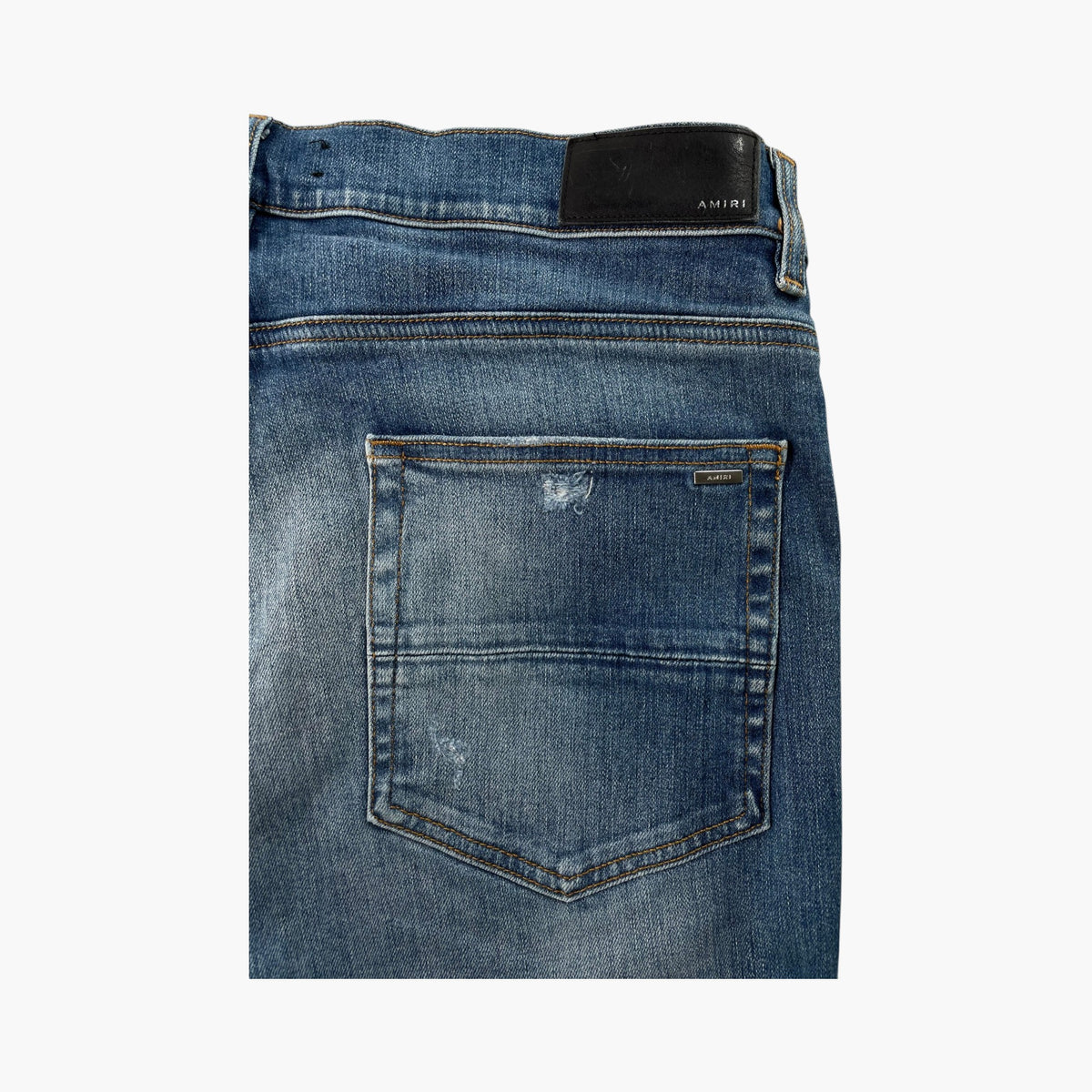 Amiri Crystal Stripe Light Wash Jeans