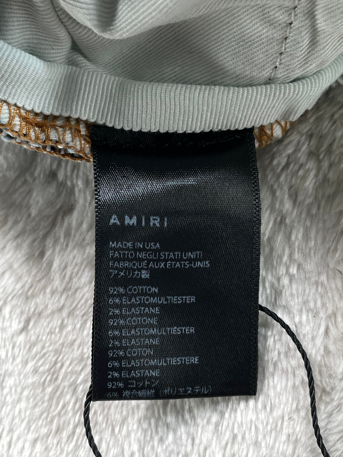 Amiri Crystal Stripe Light Wash Jeans