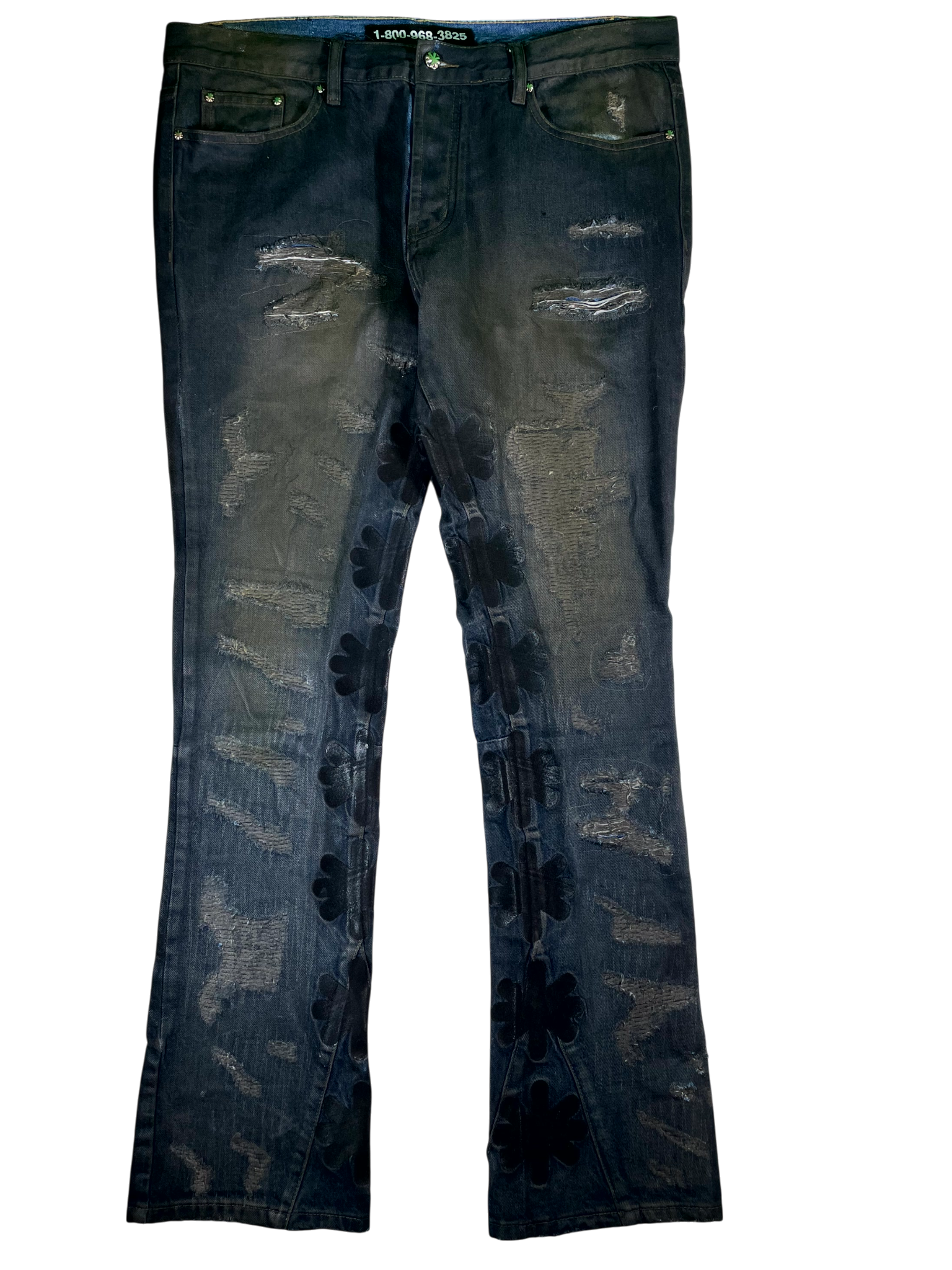 LOSTSHDWS DSTRY Waxed Denim Jeans