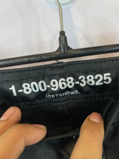 LOSTSHDWS Black & Orange Wax Jeans