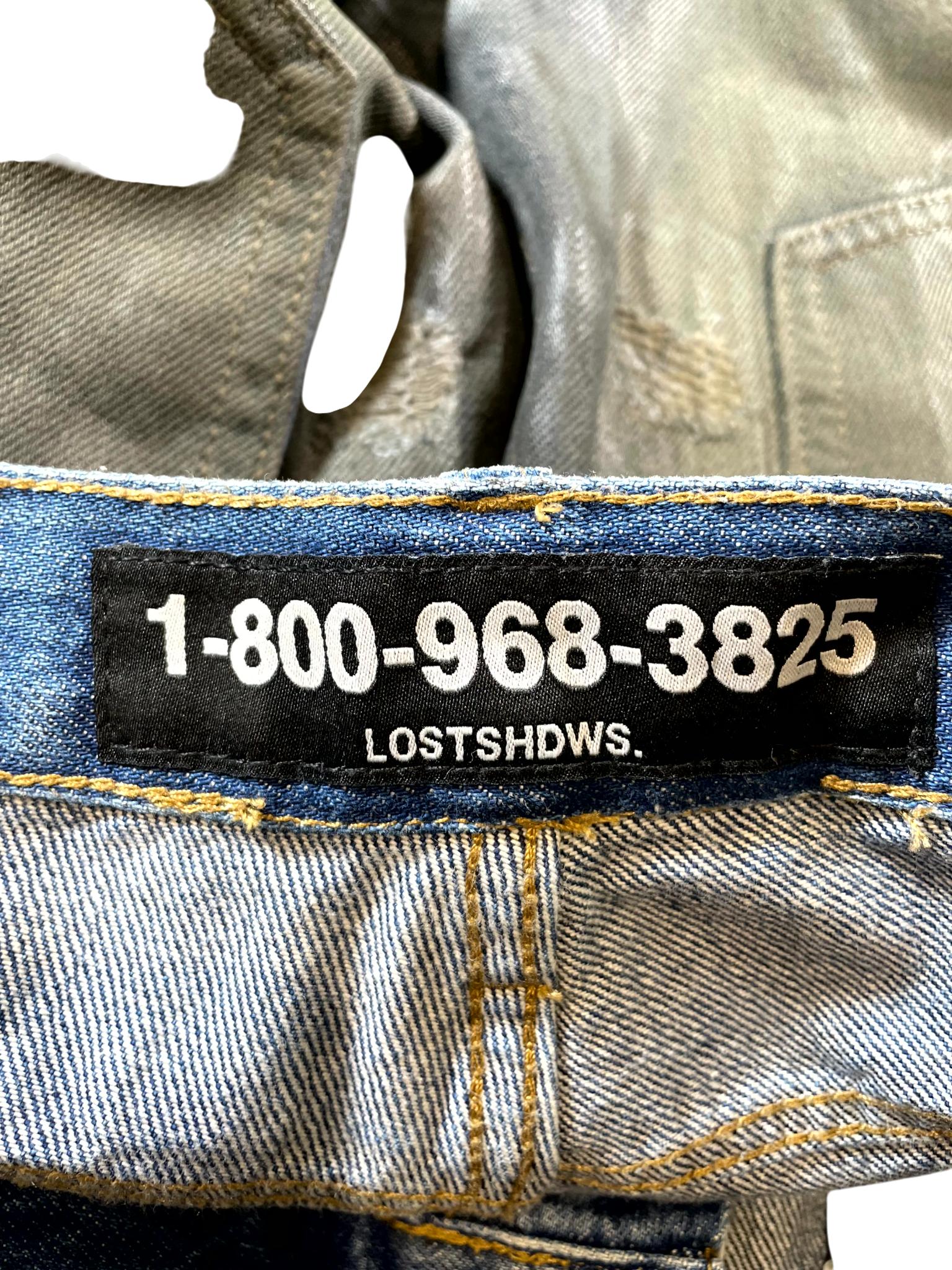 LOSTSHDWS DSTRY Waxed Denim Jeans