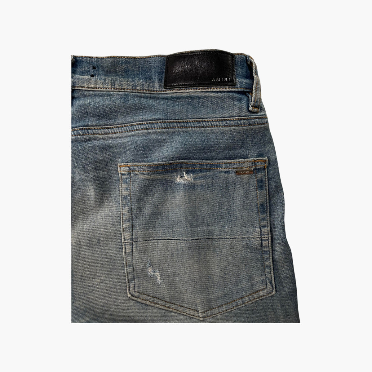 Amiri MX2 Black & Blue Light wash Jeans