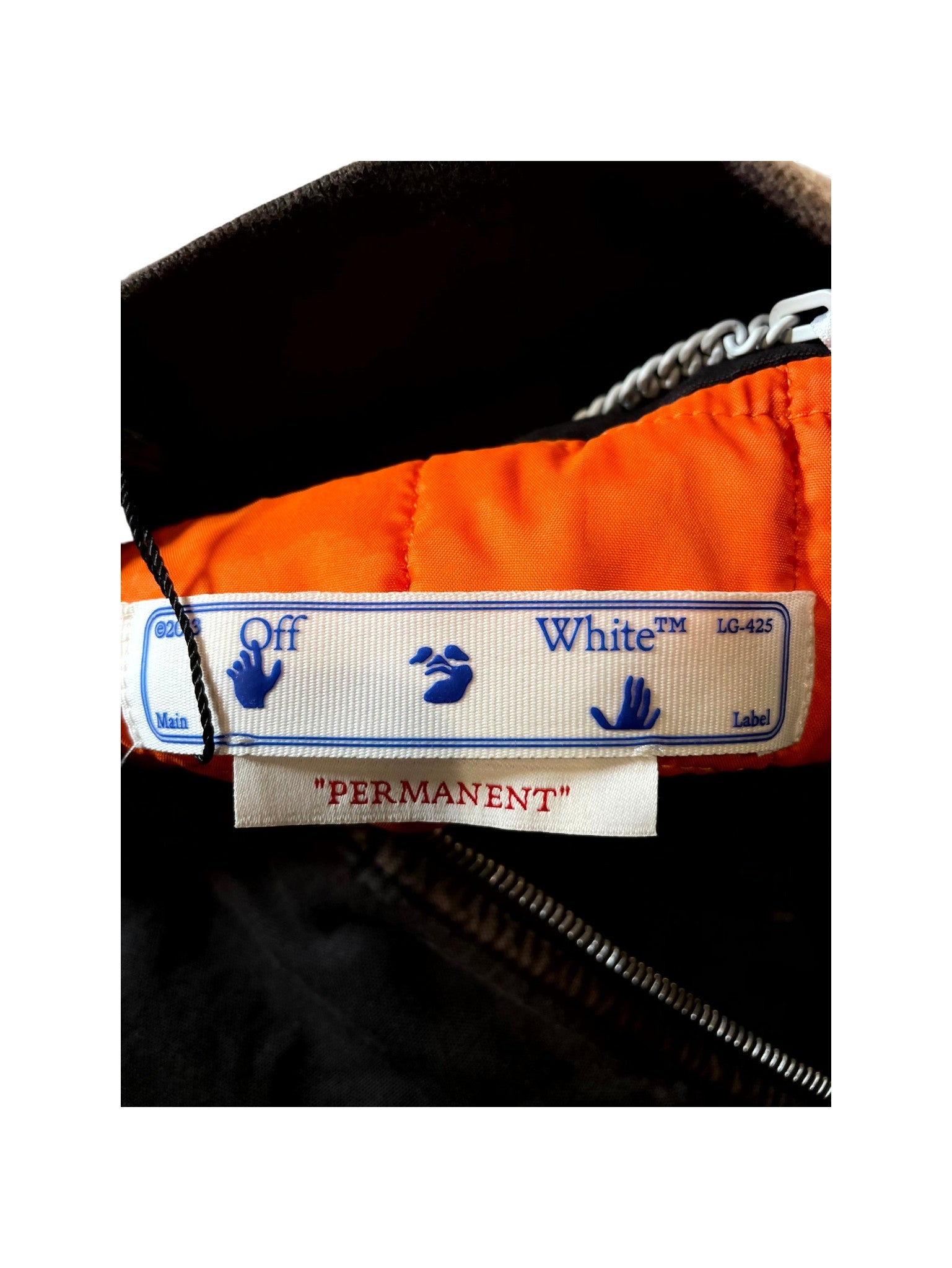 Off-White Classic Brown Rust Bomber Jacket