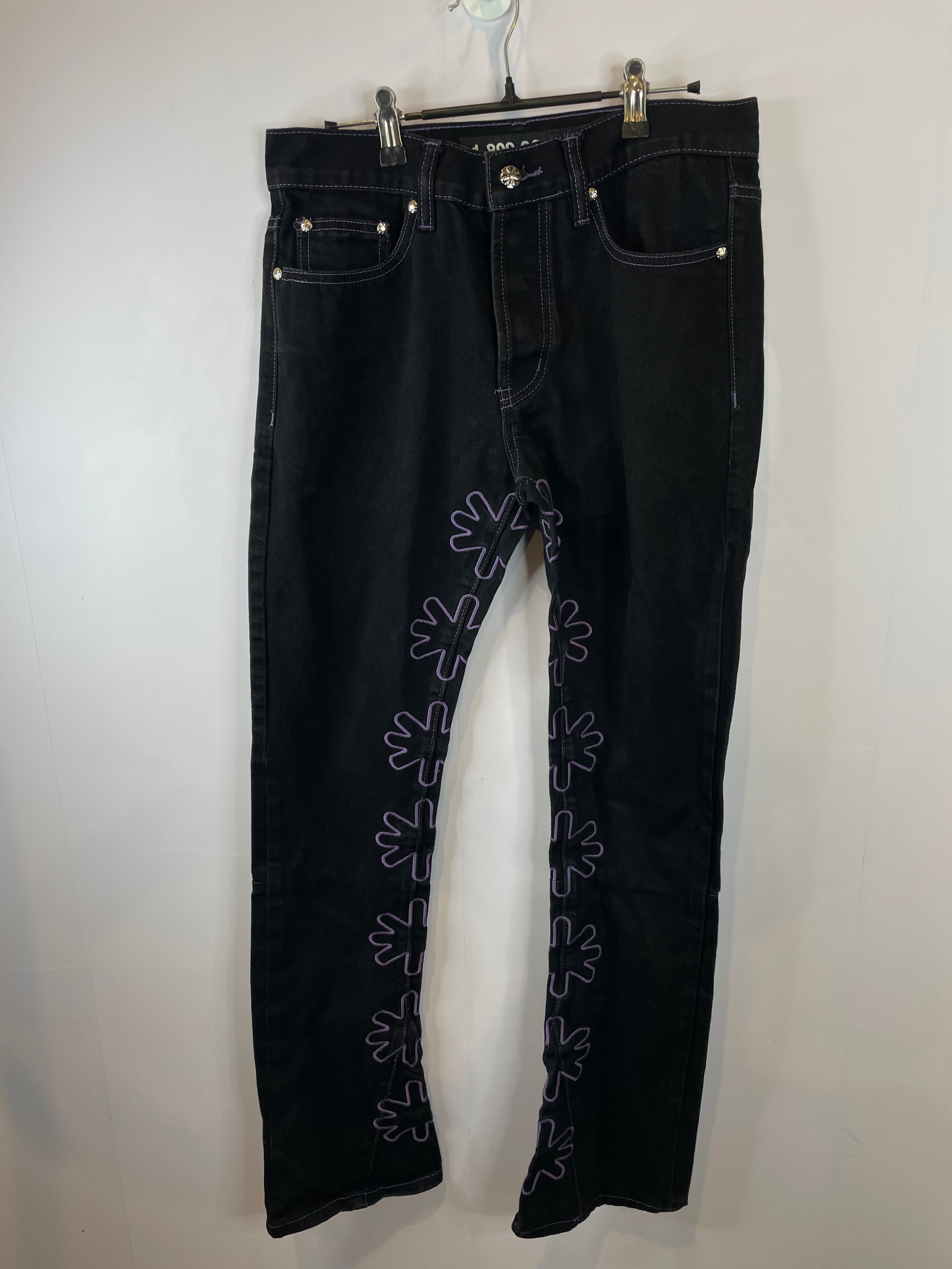 LOSTSHDWS Black & Purple Jeans