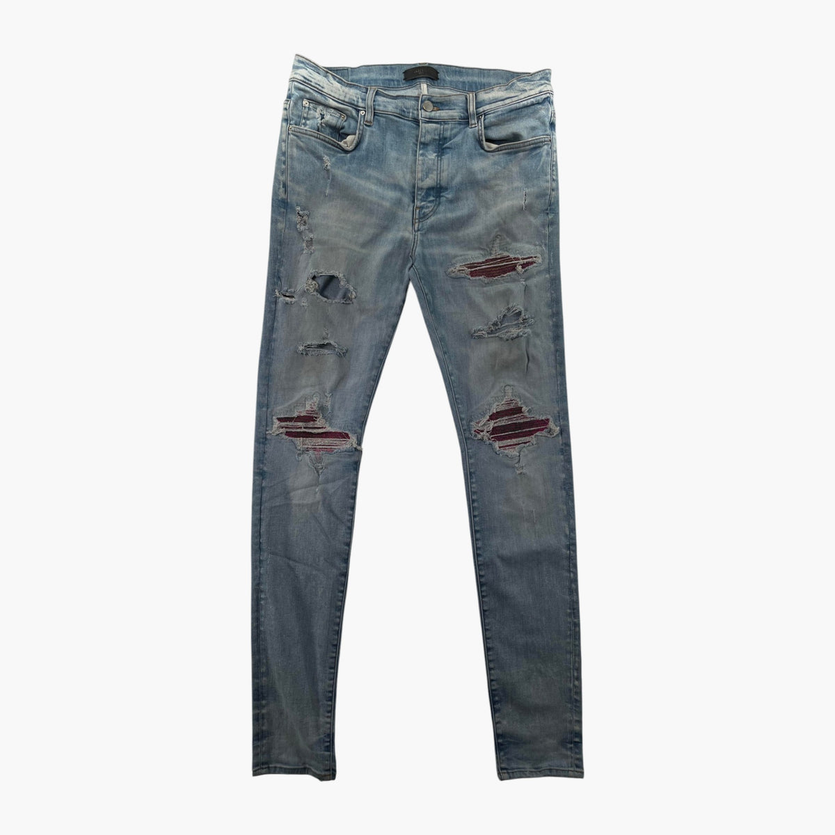 Amiri Mx1 Pink Crackle Light wash Jeans