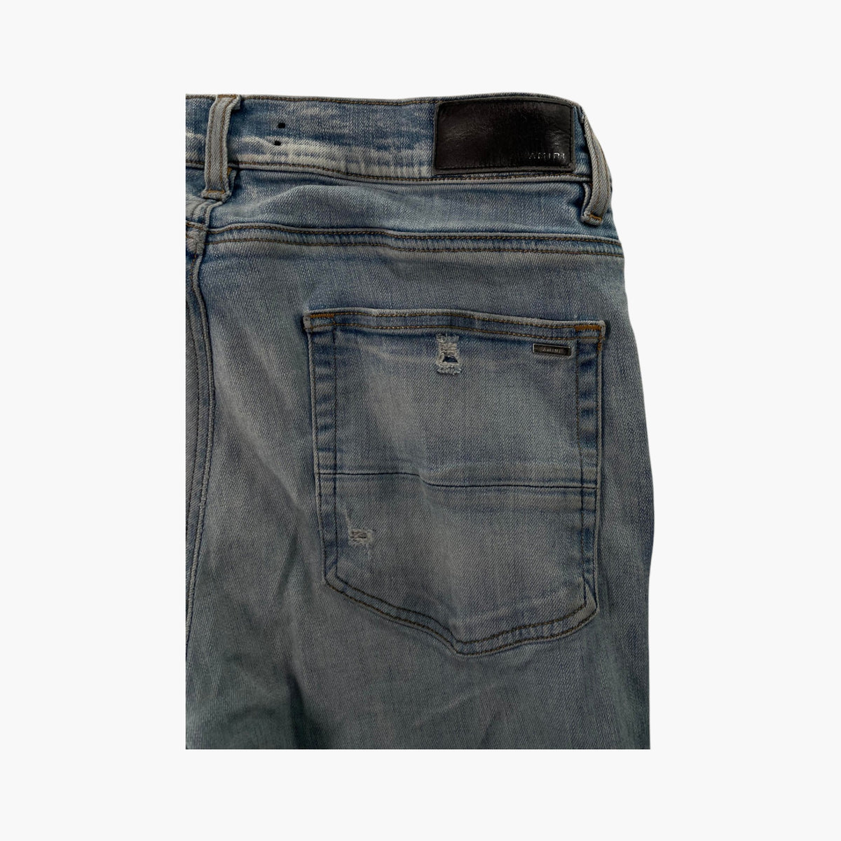 Amiri Mx1 Pink Crackle Light wash Jeans