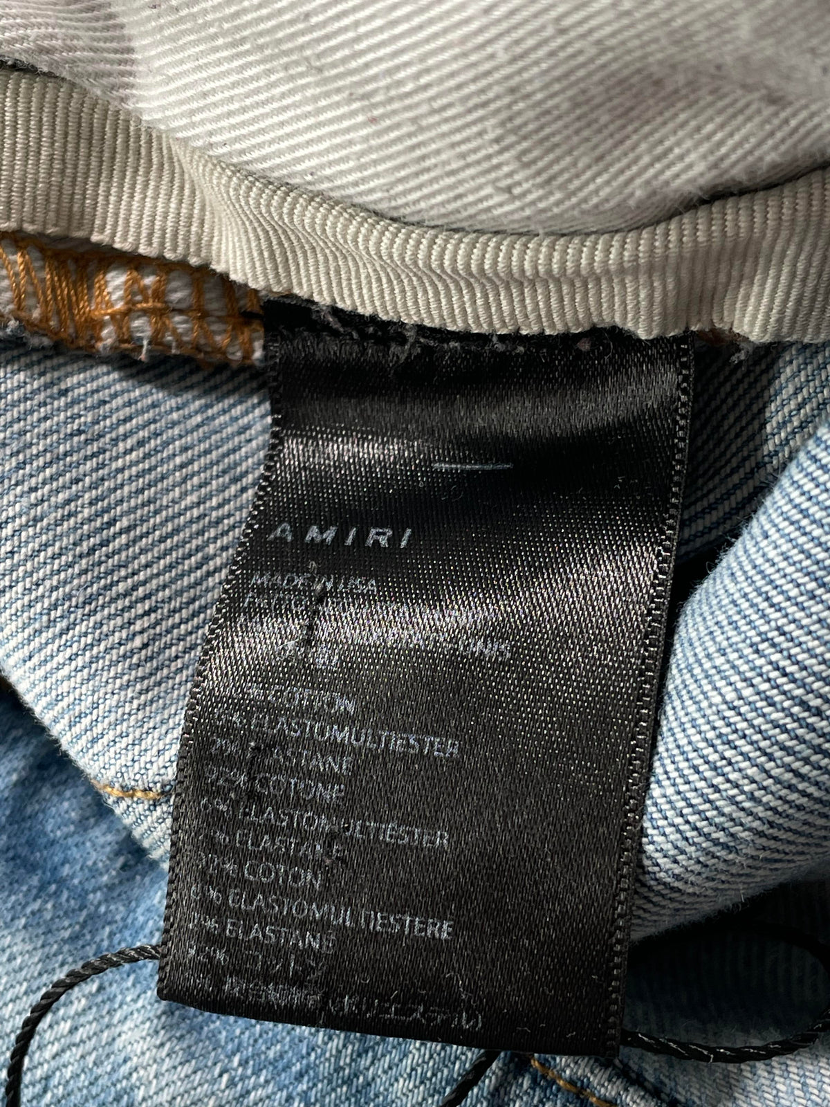Amiri Mx1 Pink Crackle Light wash Jeans