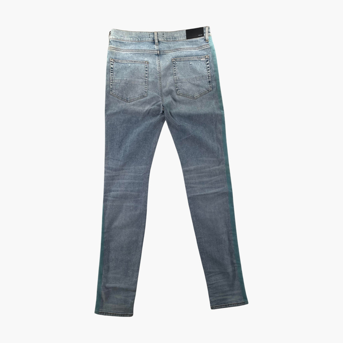 Amiri  Powder Blue Stripe Light Wash Jeans