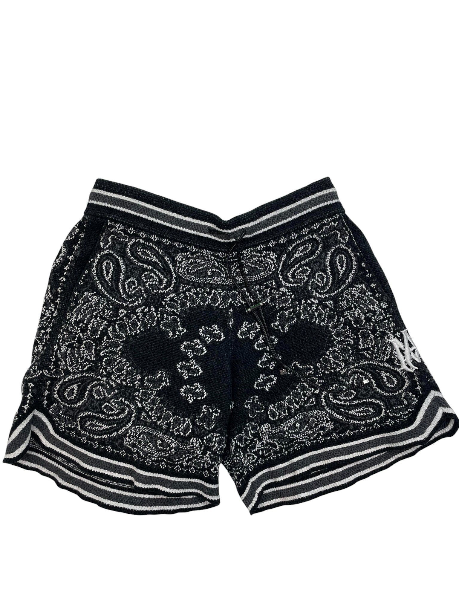 Amiri 'Bandana MA' Black & White Shorts