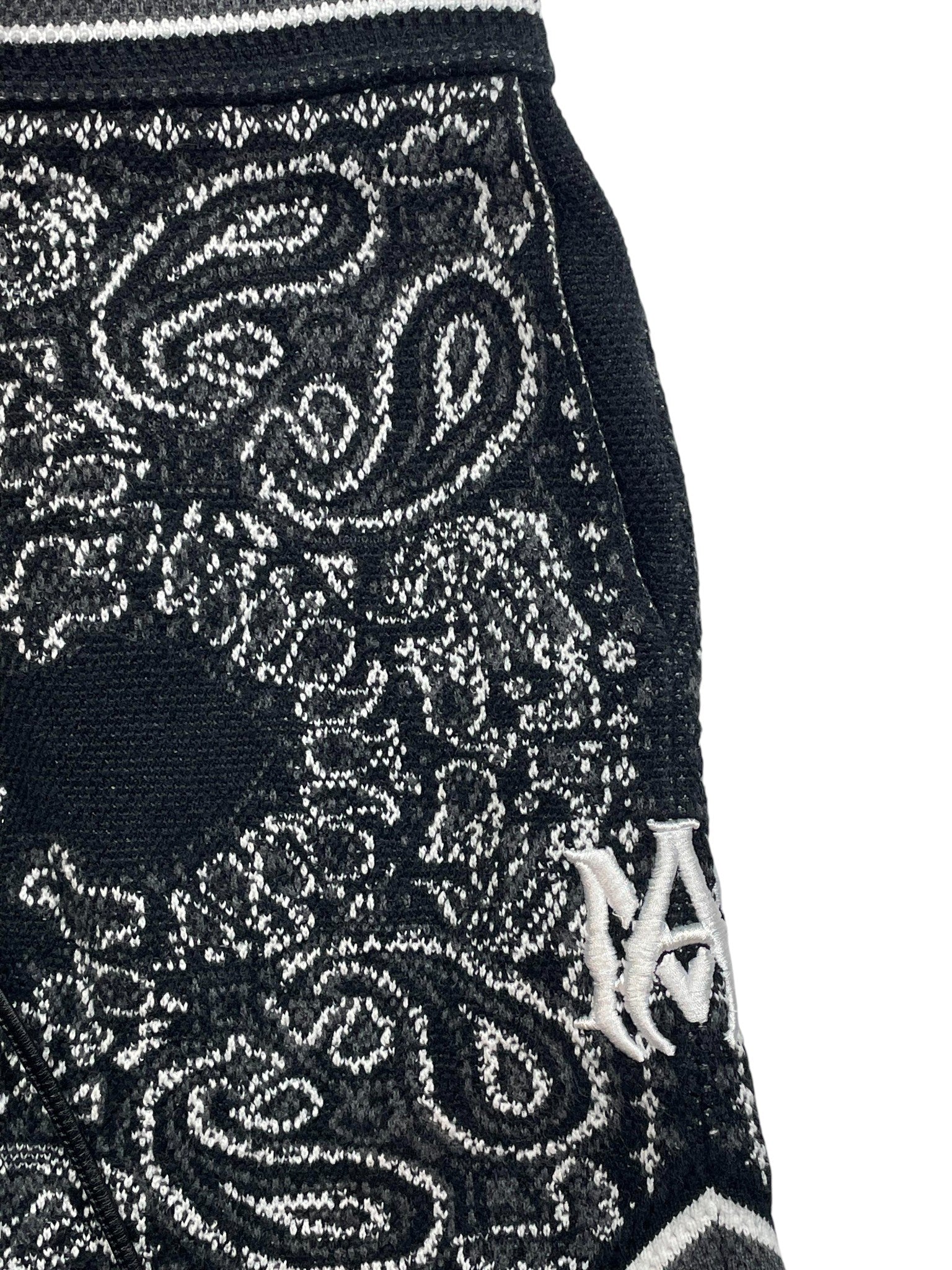 Amiri 'Bandana MA' Black & White Shorts