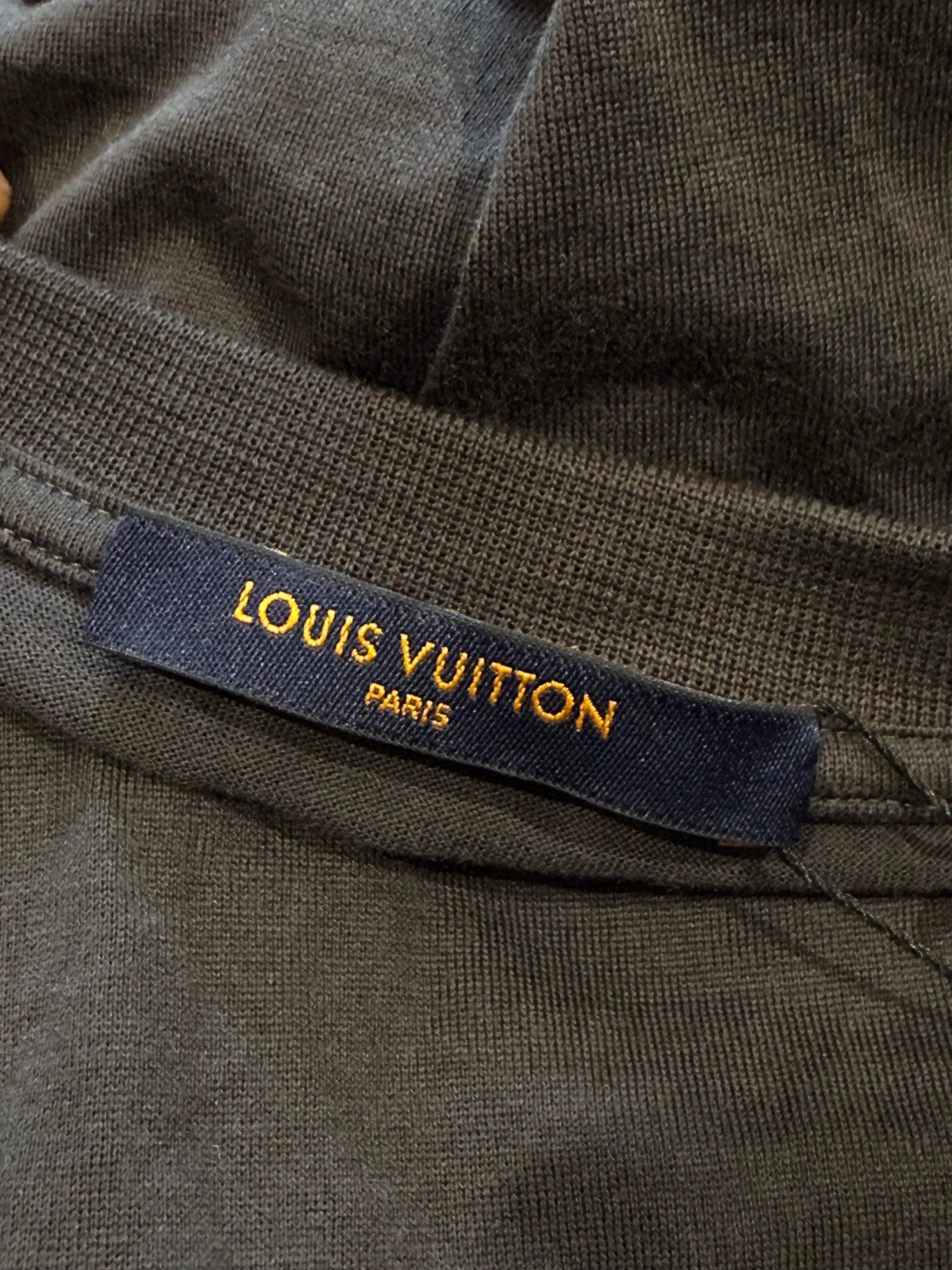 LV Pin Logo T-shirt Charcoal