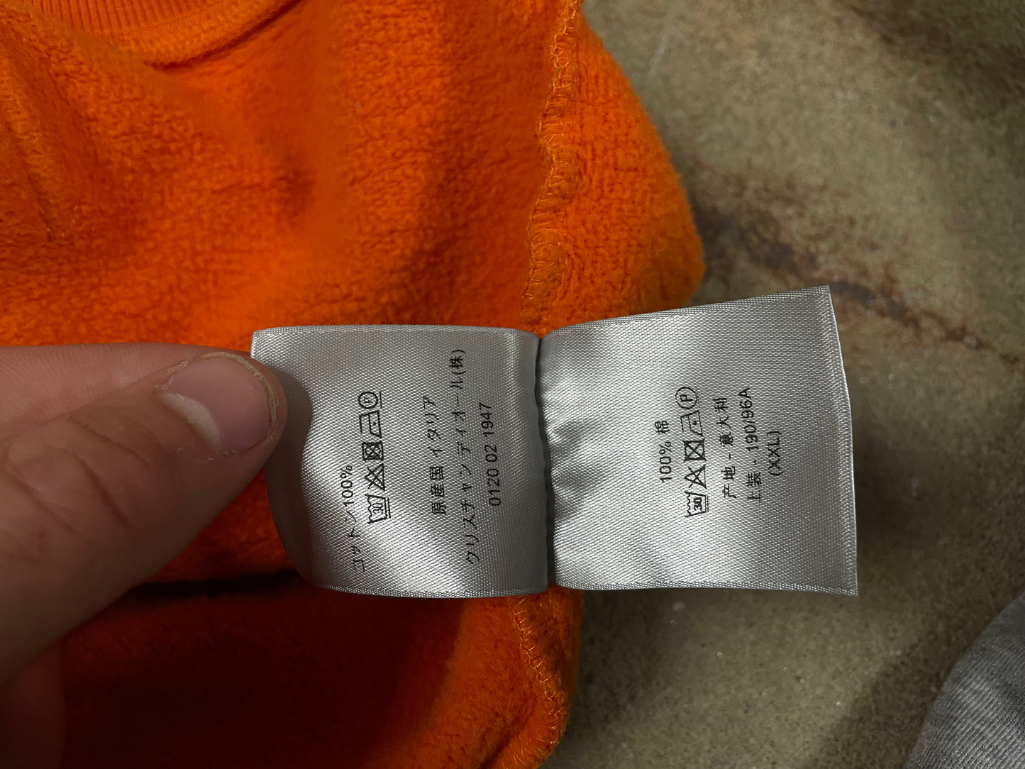 Dior CD Hoodie Orange Used XXL