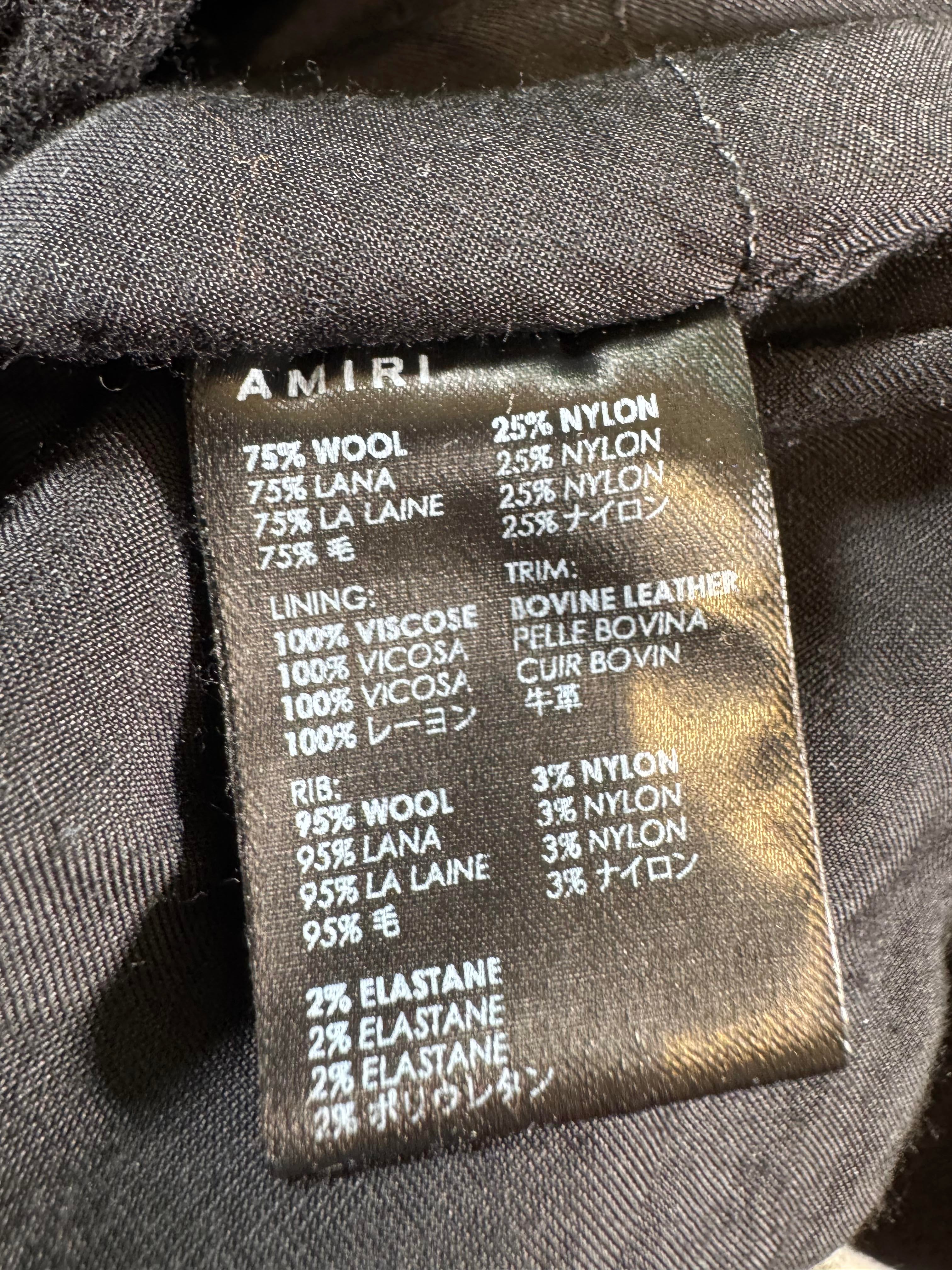 Amiri Rhinestone Cherub Black Varsity Jacket