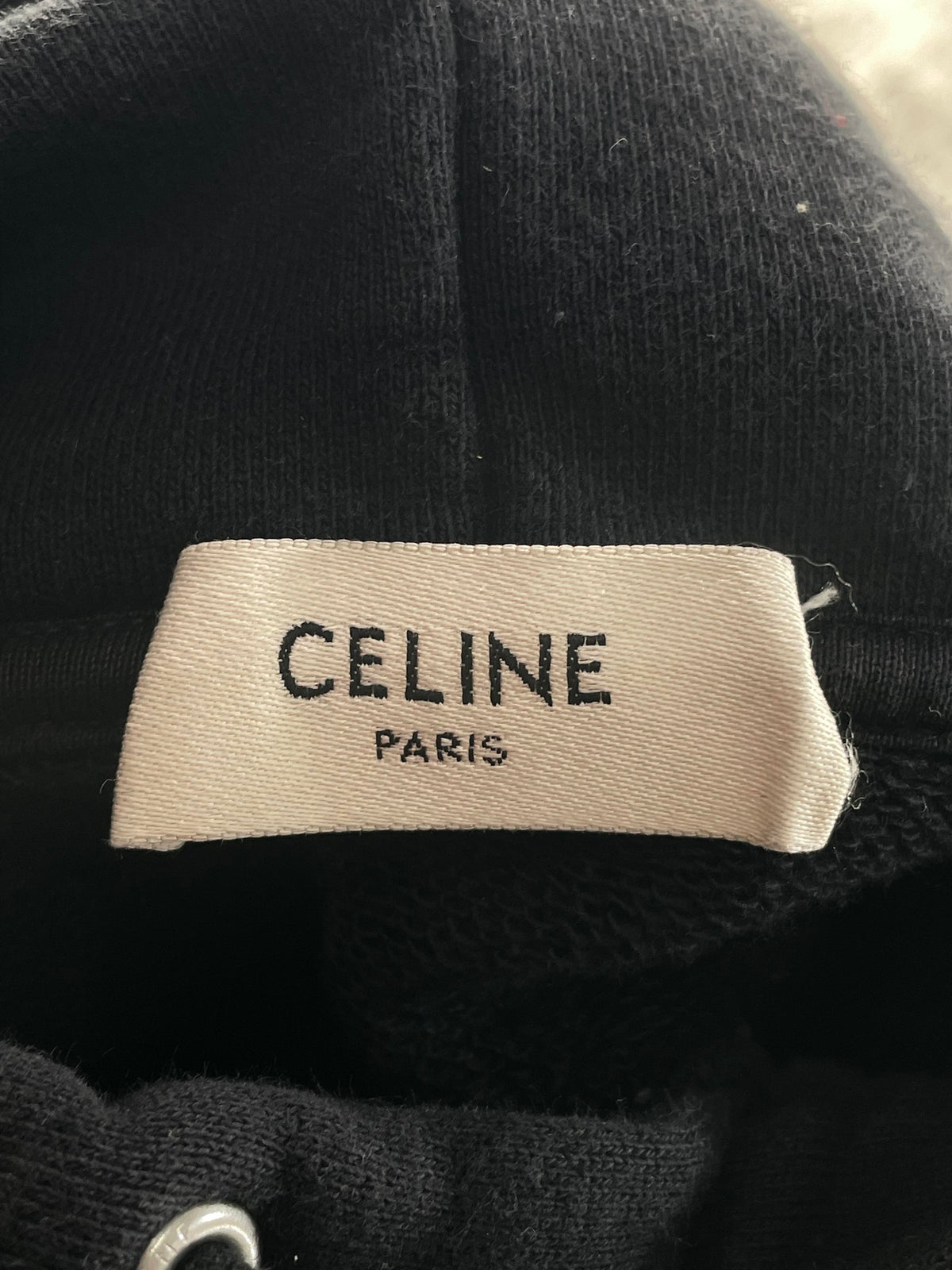 Celine Chest Logo Pullover Black & White Hoodie