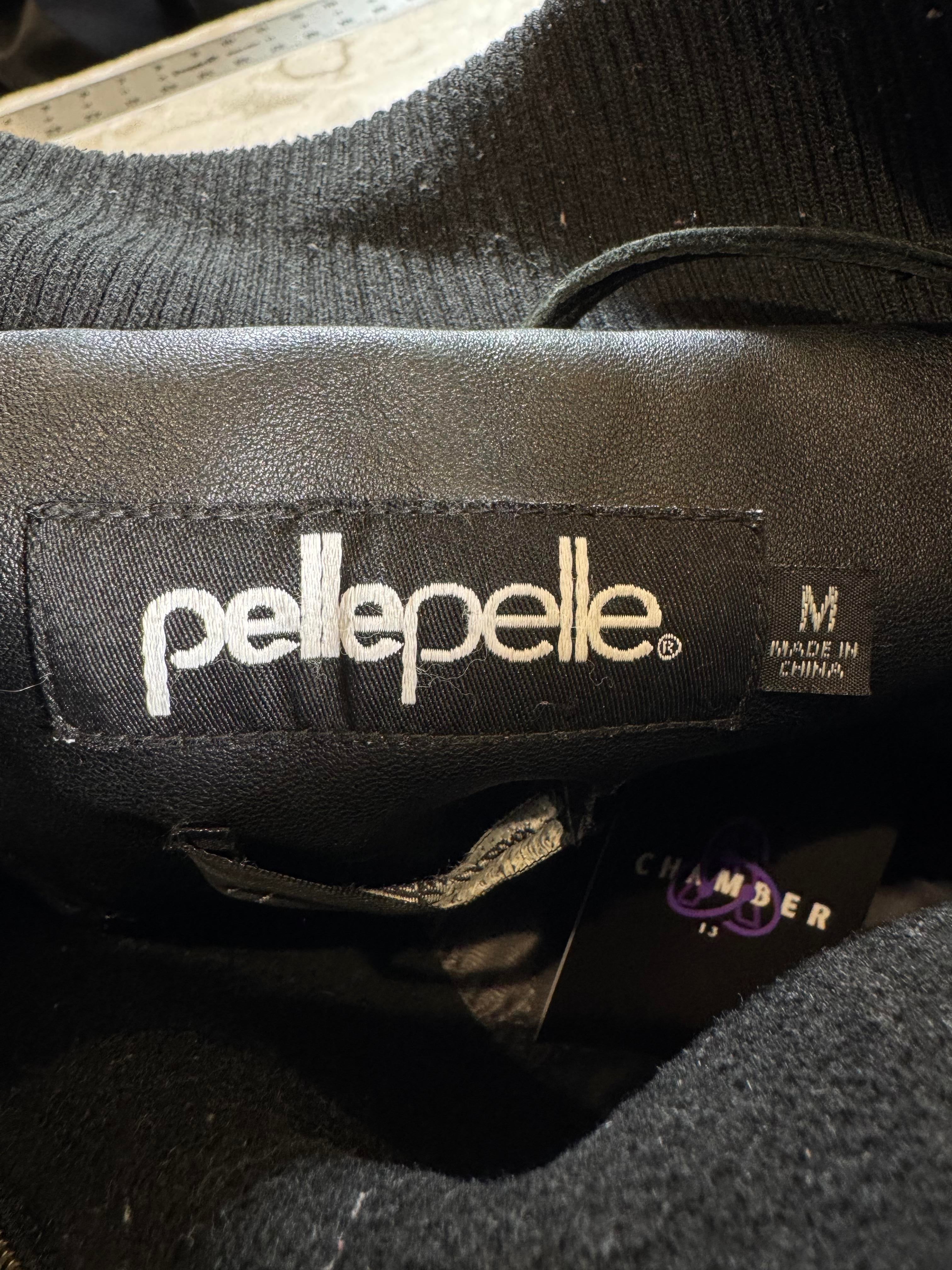 Pelle Pelle Black & Orange Varsity Jacket