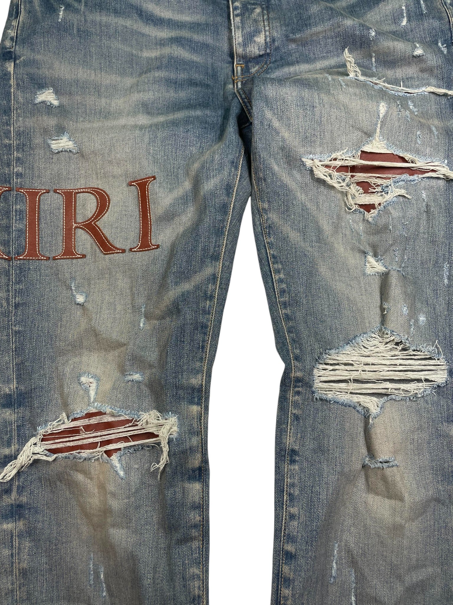 Amiri Side Logo Light Wash Clay Jeans