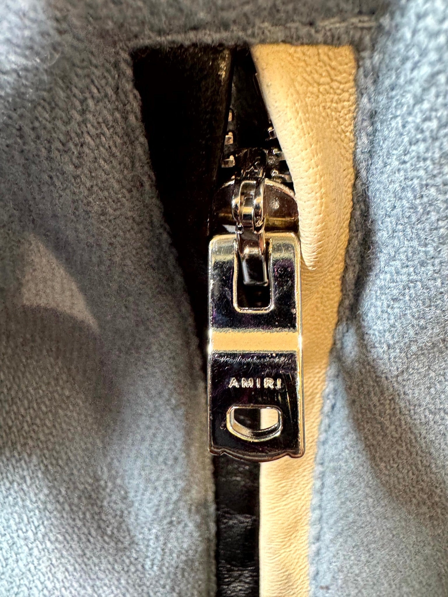 Amiri Bone Varsity Blue & Cream Jacket