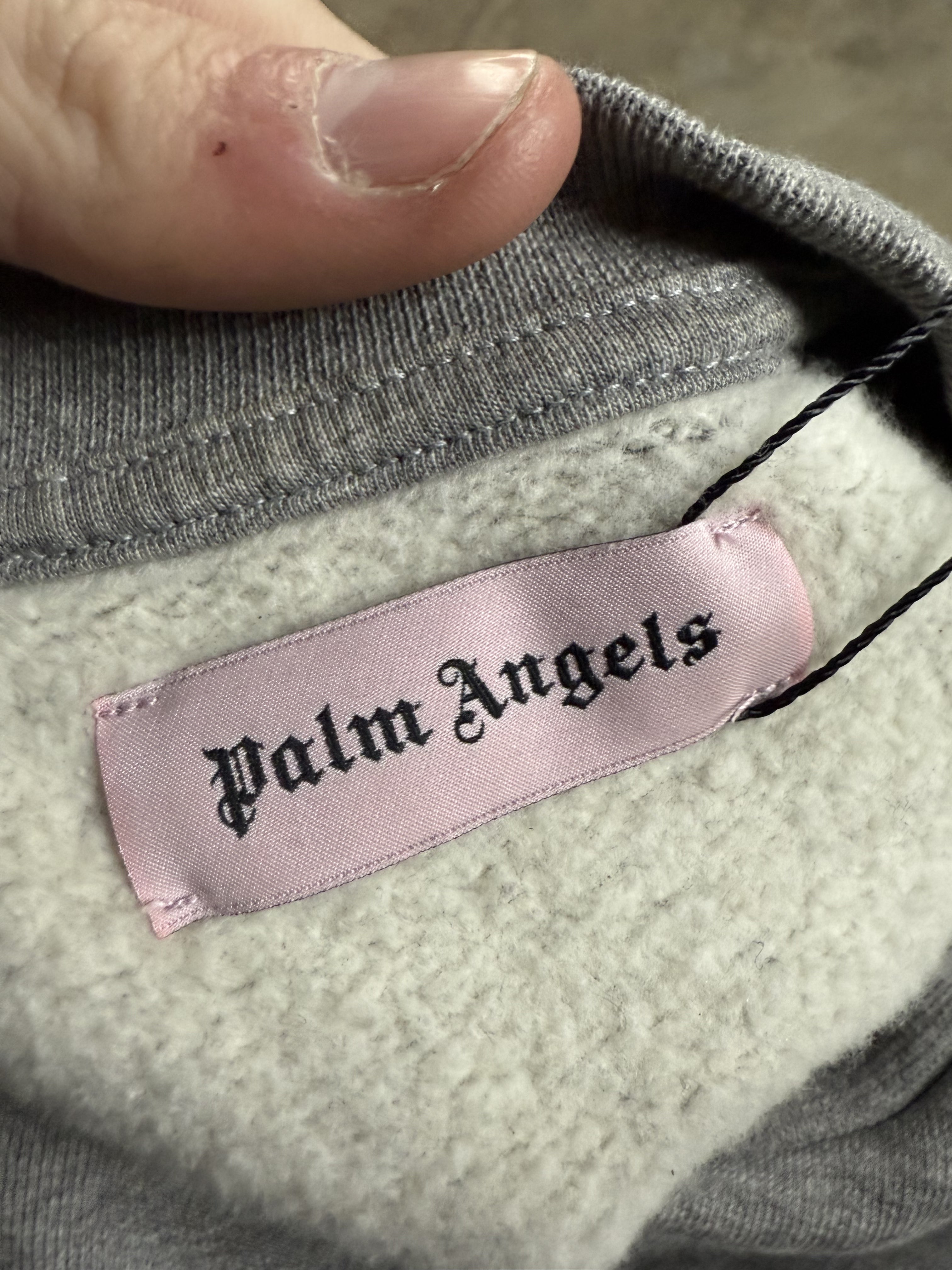Palm Angels Box Logo Crewneck Grey Used XS