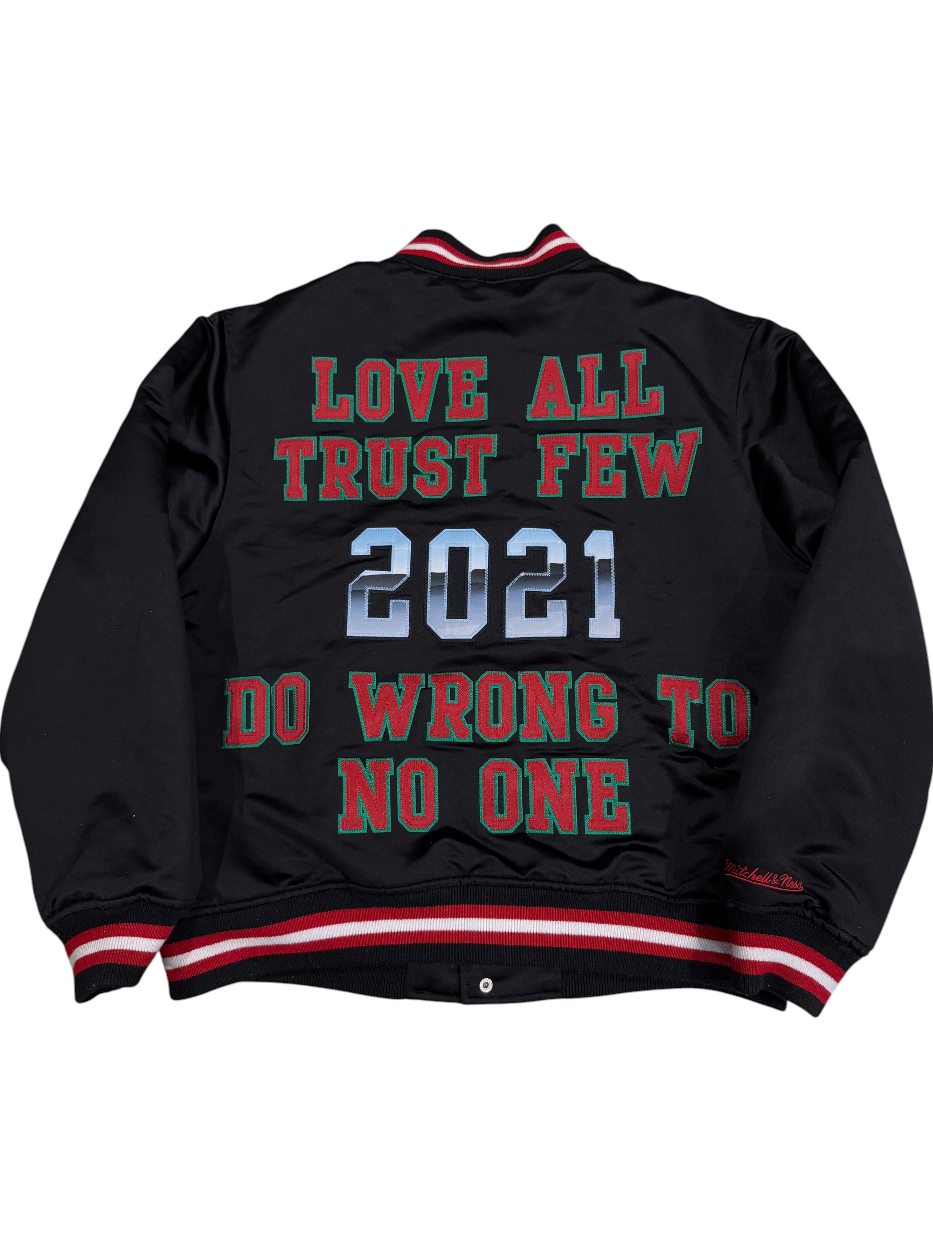 Supreme Red, Green & Black Varsity Jacket