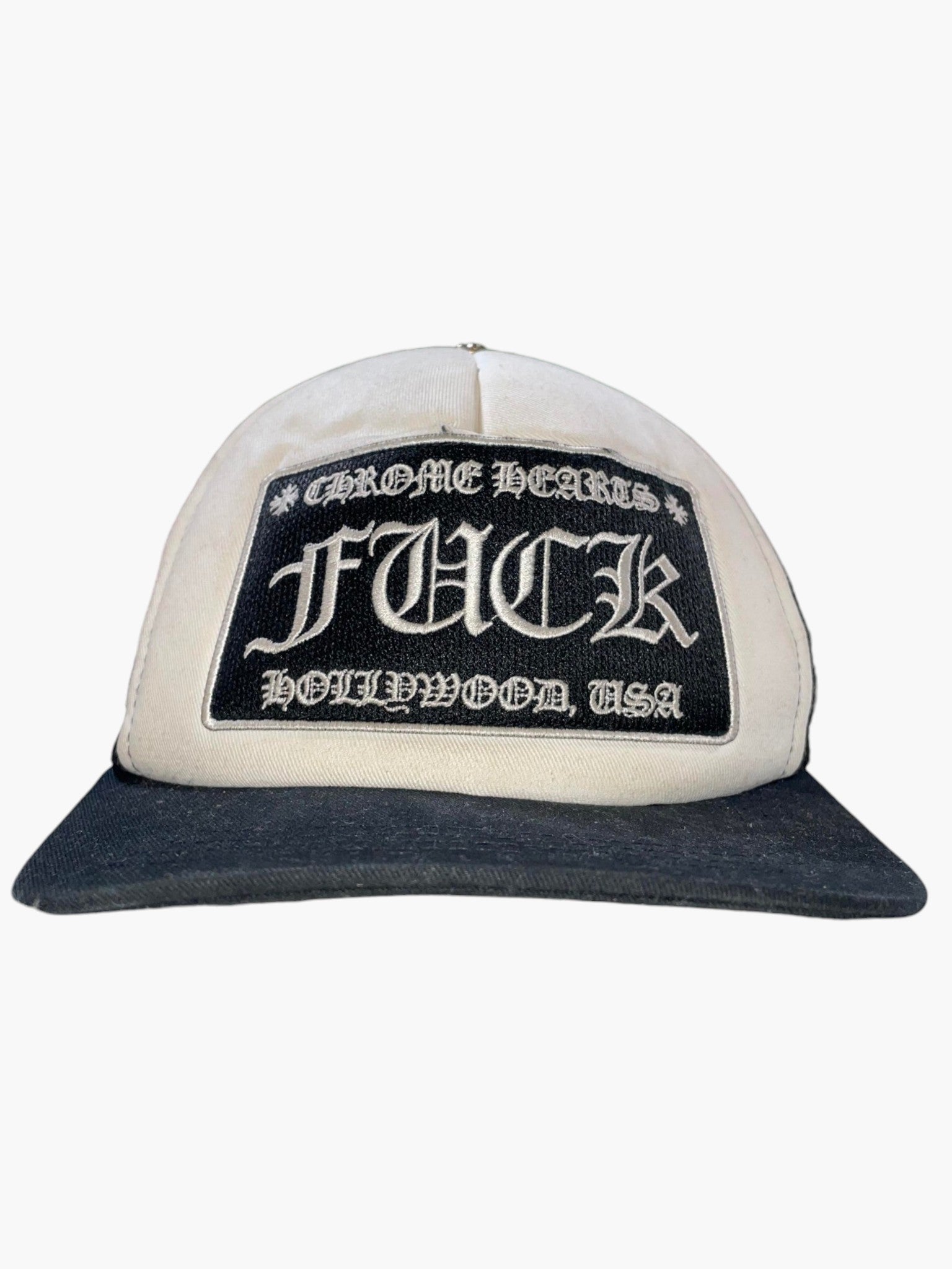Chrome Hearts F**k  White & Black Trucker Hat