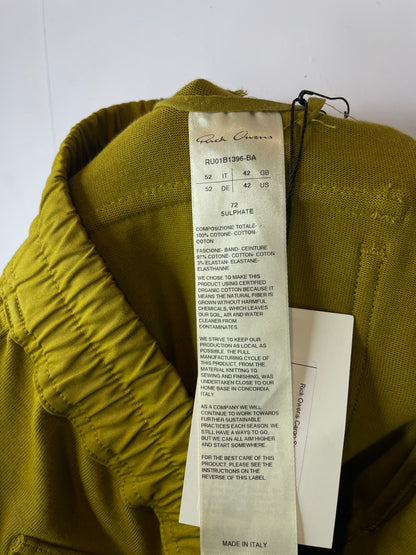 Rick Owens Mustard Cargo Sweatpants