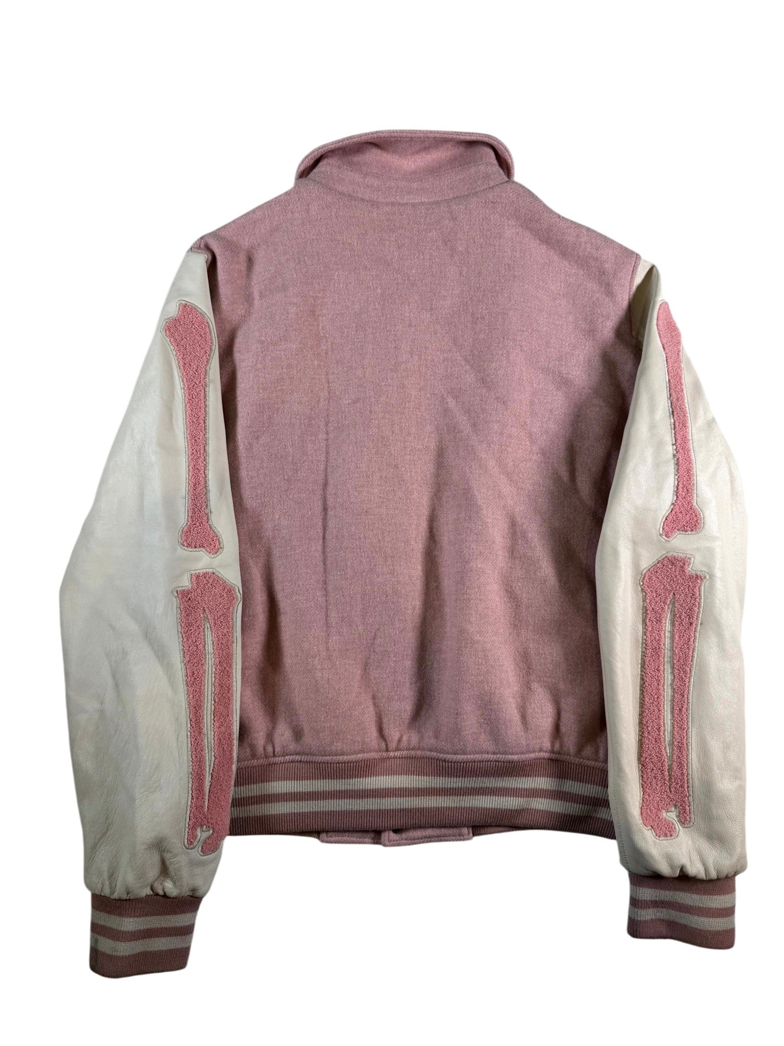 Amiri Bone Pink Varsity Jacket