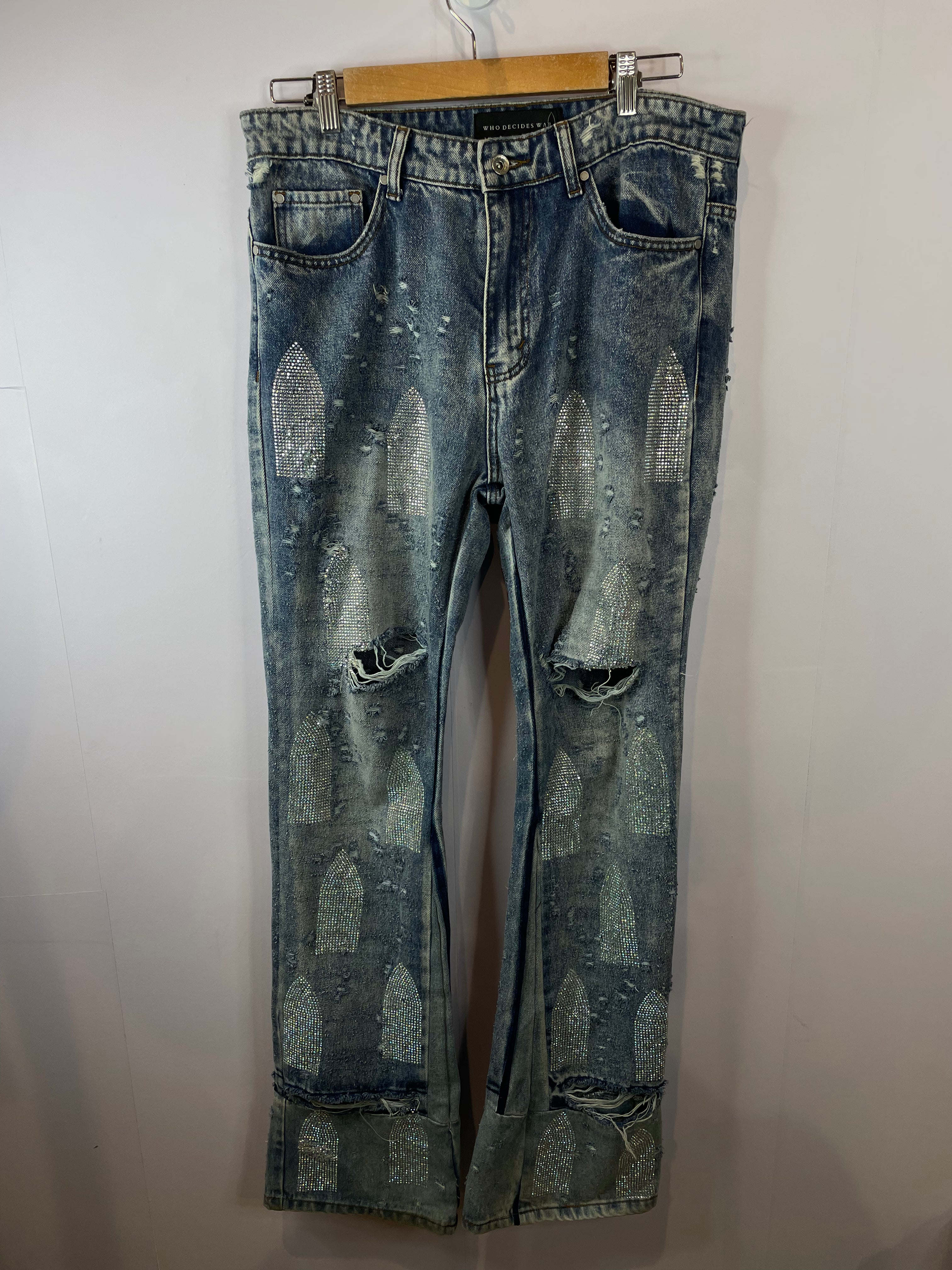 WDW Rhinestone Cemetery Blue Jeans