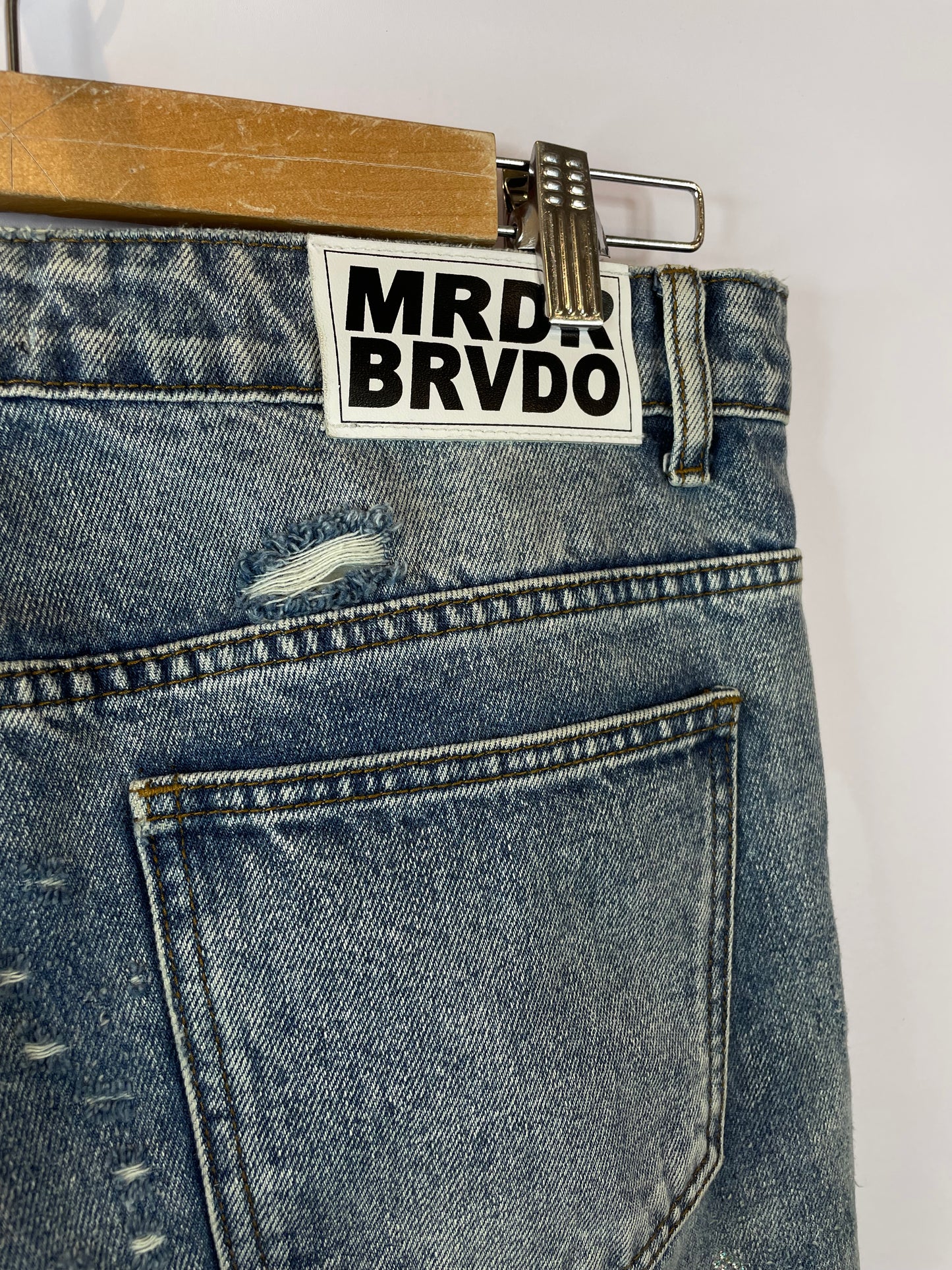 WDW Rhinestone Cemetery Blue Jeans