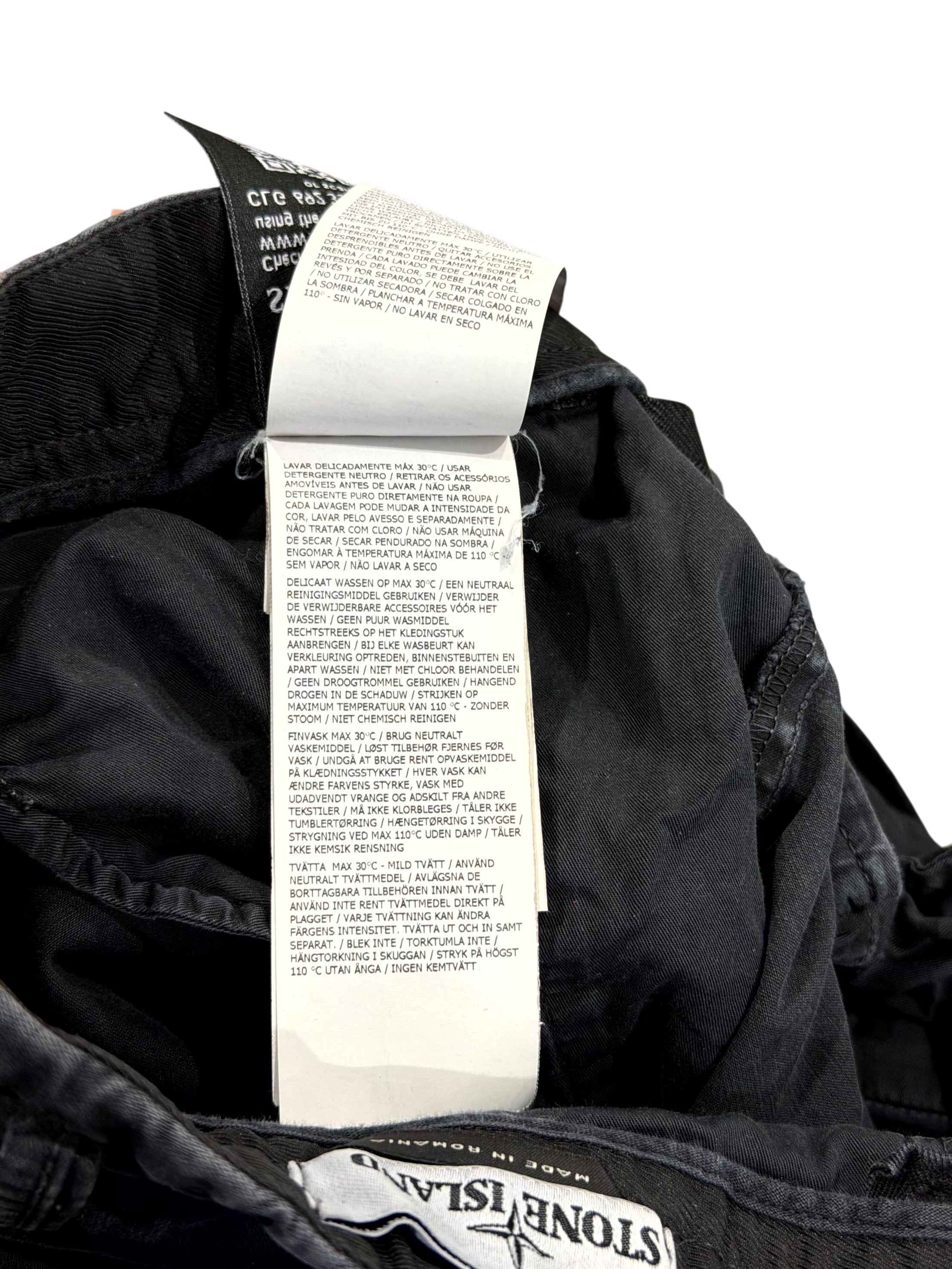 Stone Island Black Cargo Pants