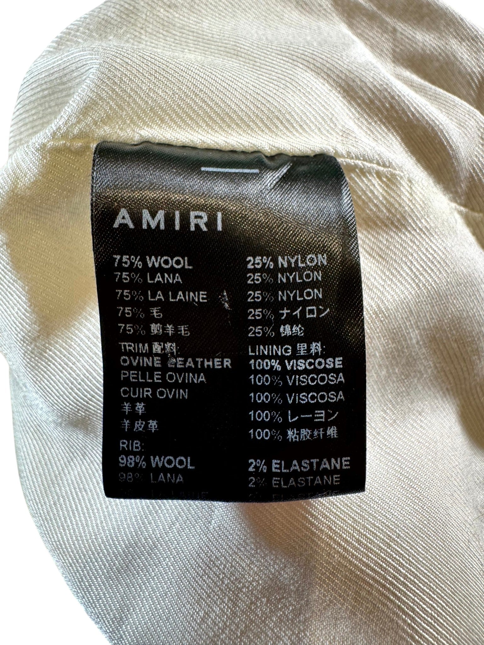 Amiri Bone Pink Varsity Jacket