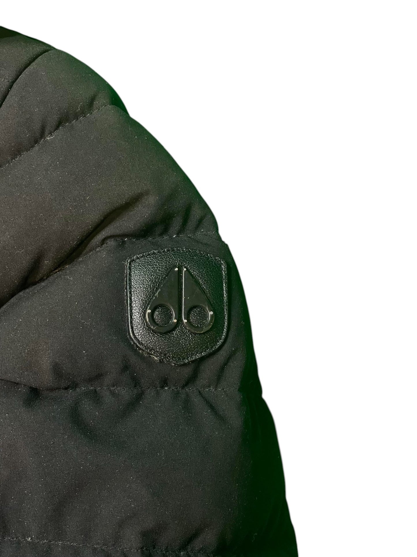 Moose Knuckle Light Puffer Hooded Black Jacket