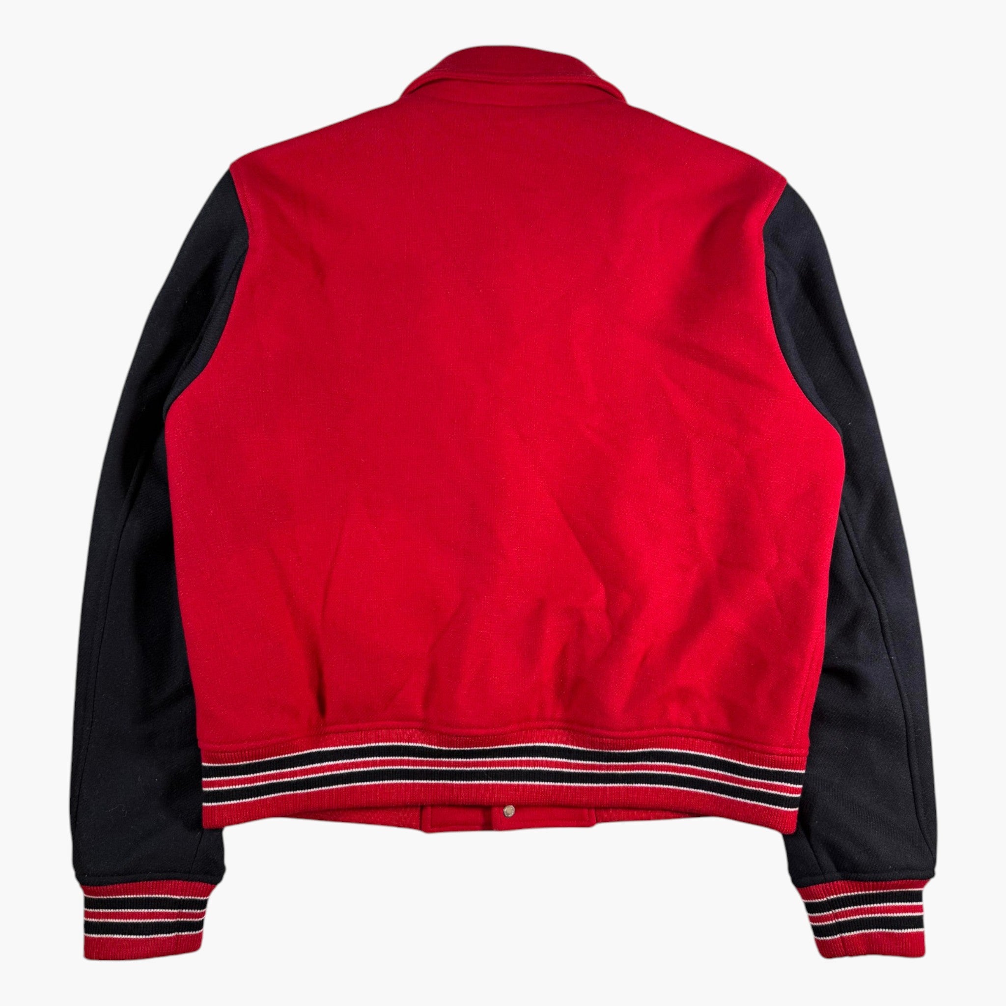 Amiri Bone Black & Red Varsity Jacket