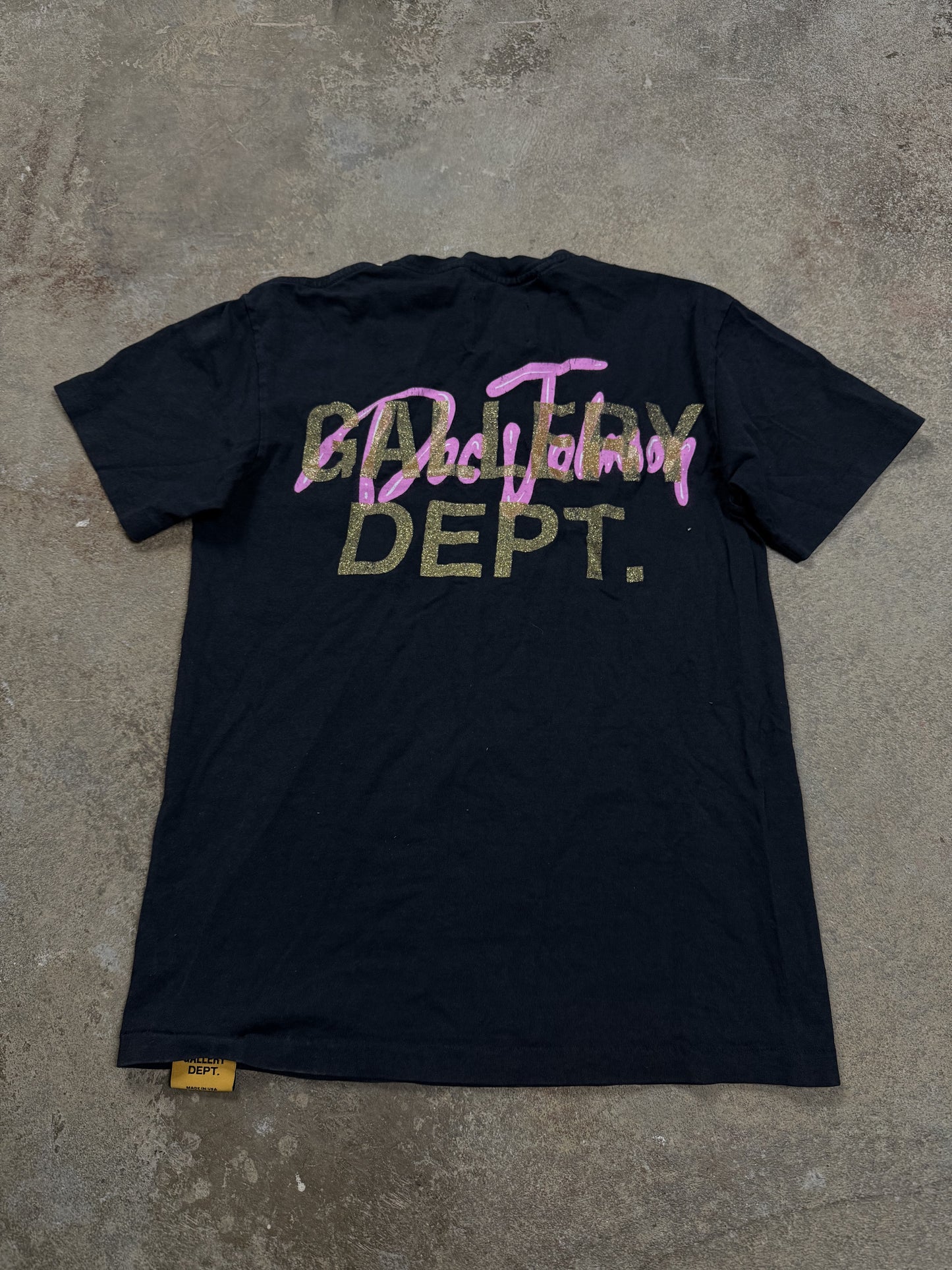 Gallery Dept Doc Johnson Tee Black Pink Used XS