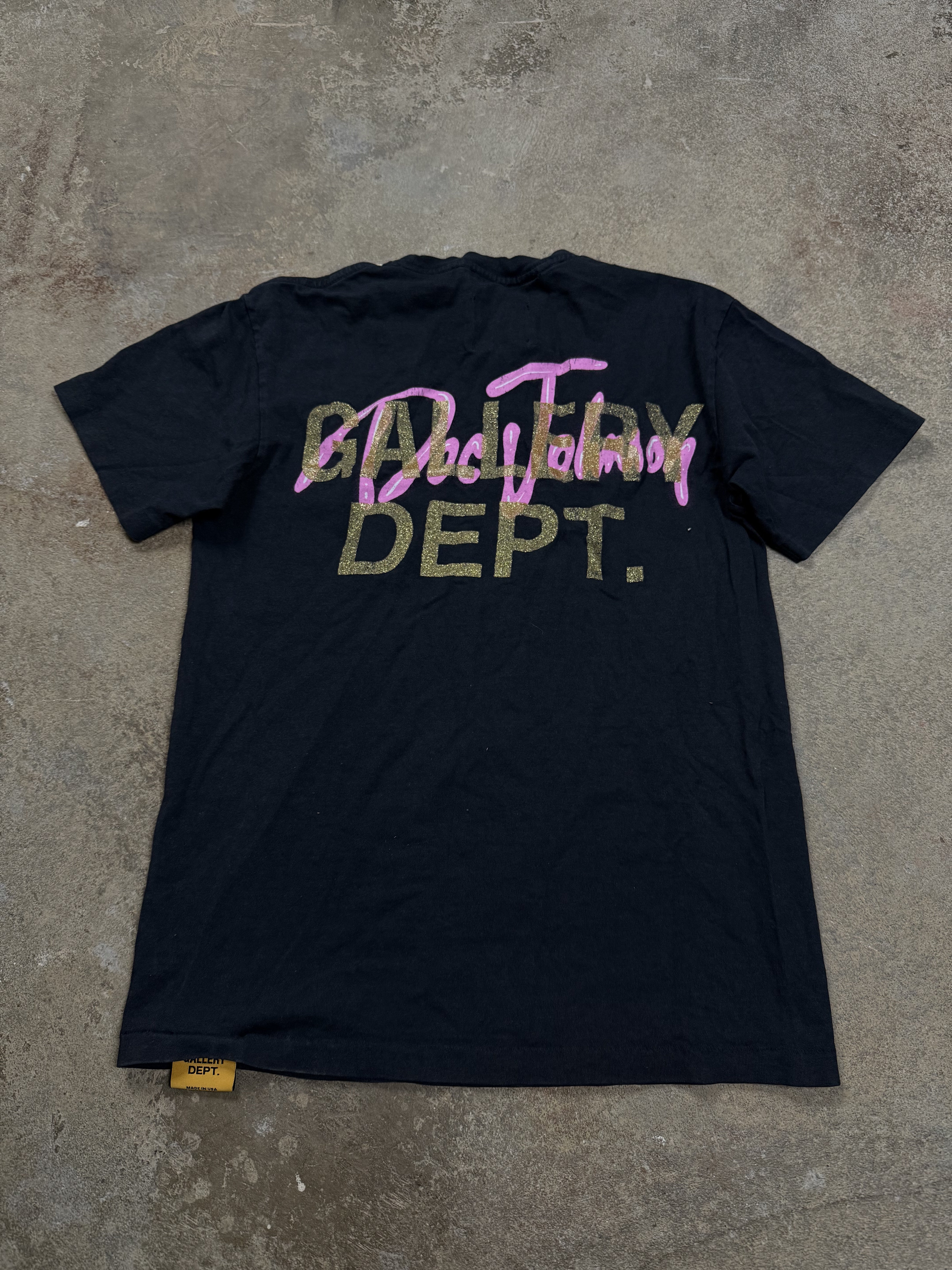 Gallery Dept Doc Johnson Tee Black Pink Used XS