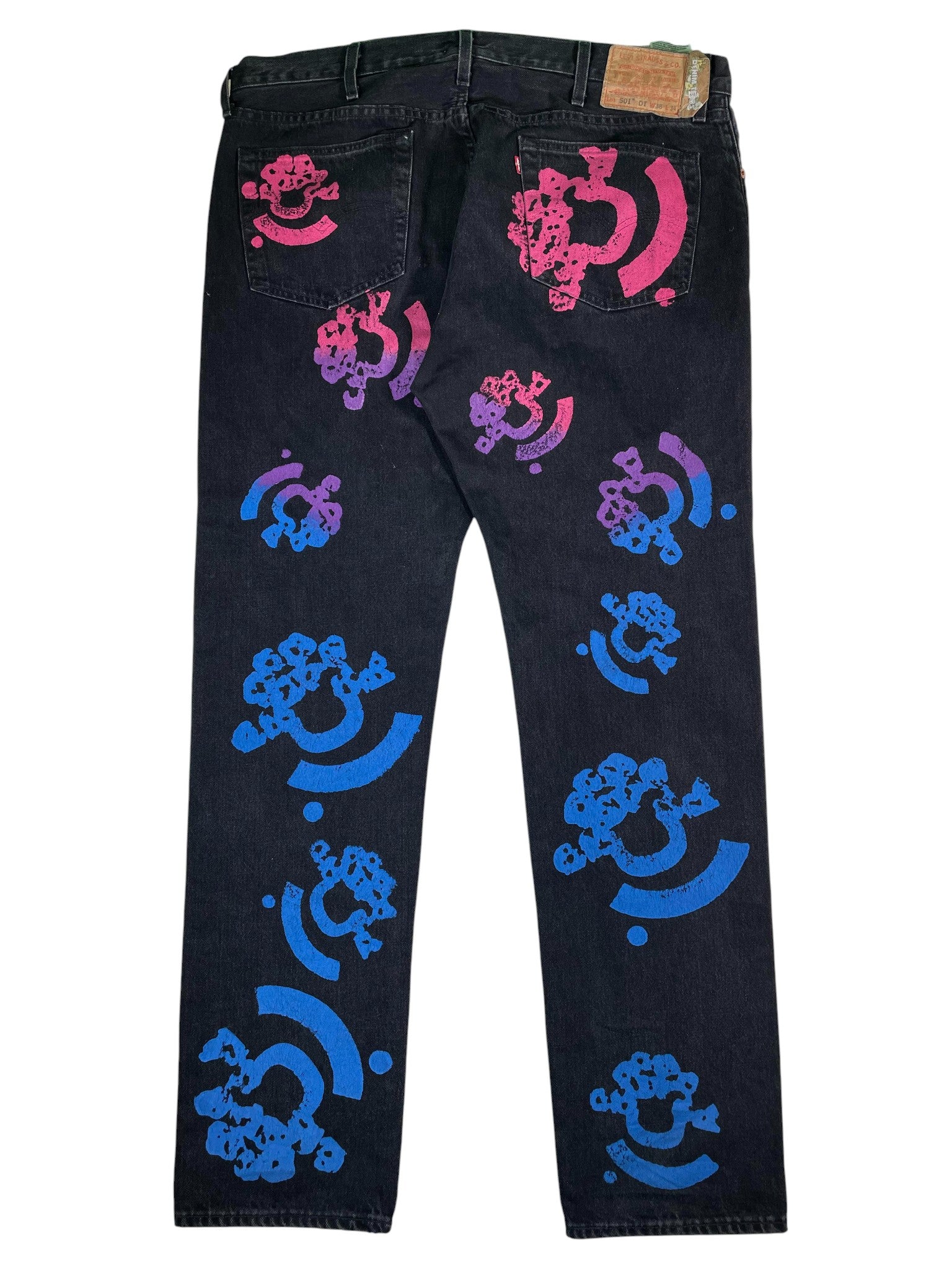 Denim Tears BSTROY Black, Pink & Blue Jeans