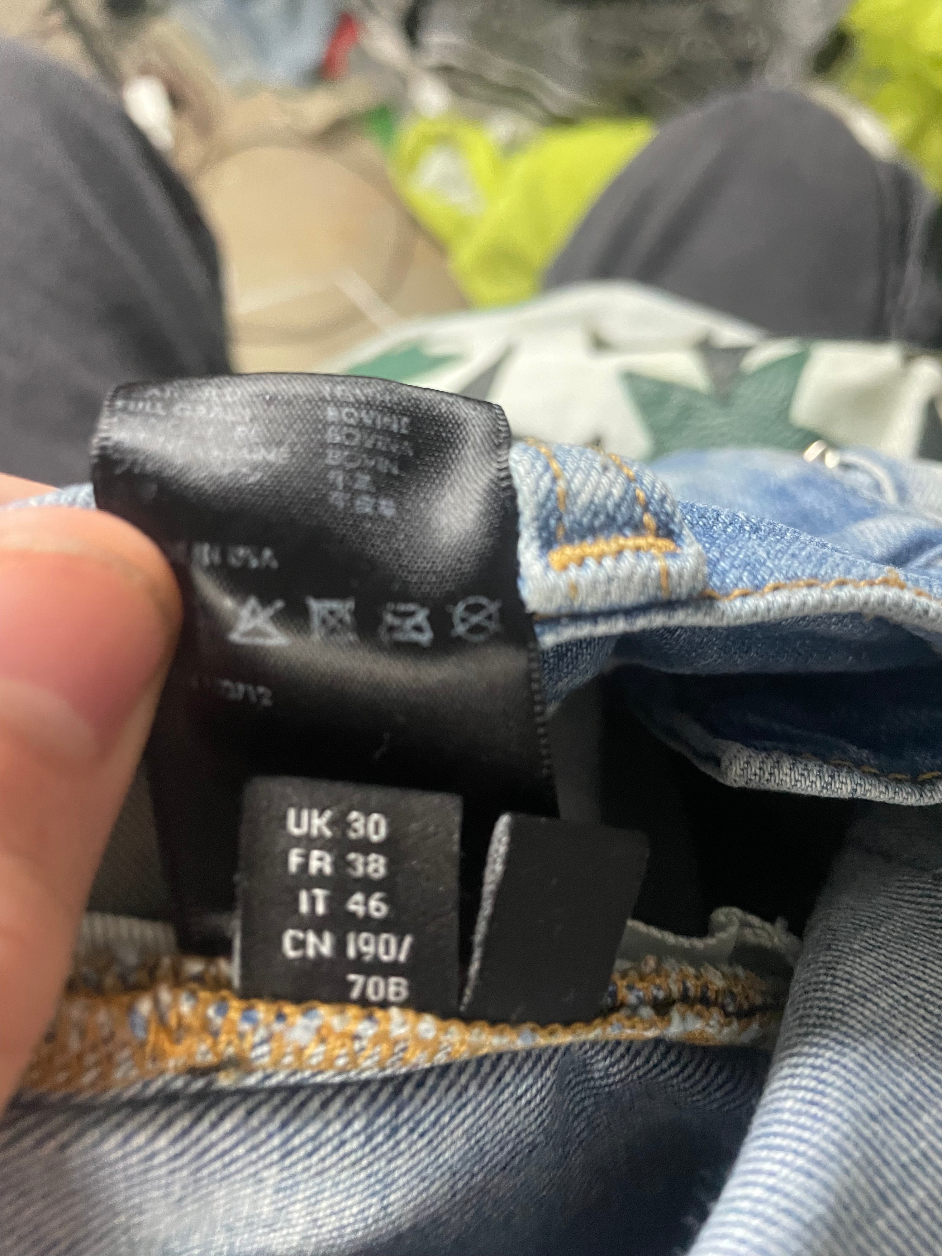 Amiri Jeans Light Wash Chemist Green Stars (Discolored) Used 30