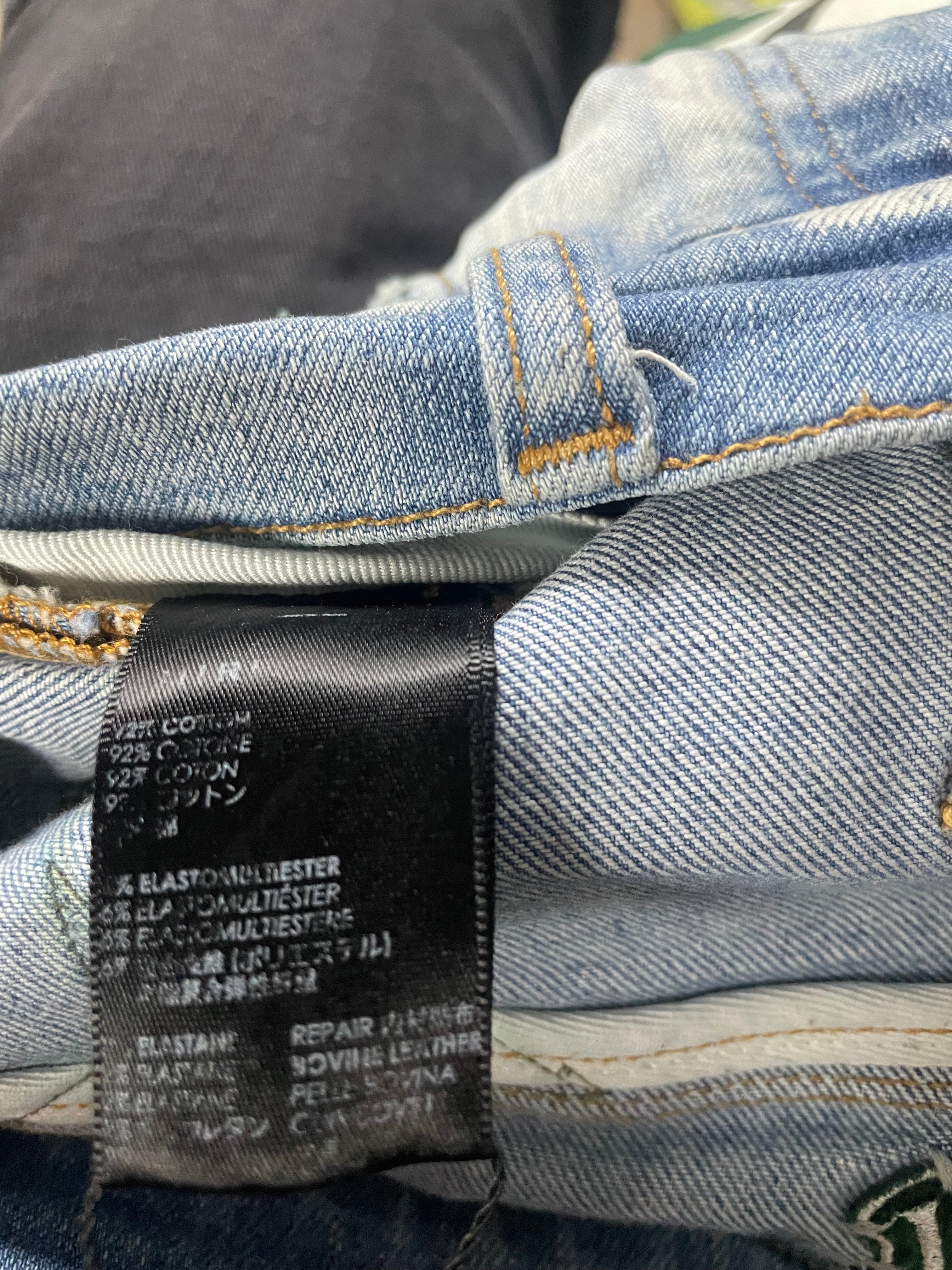 Amiri Jeans Light Wash Chemist Green Stars (Discolored) Used 30