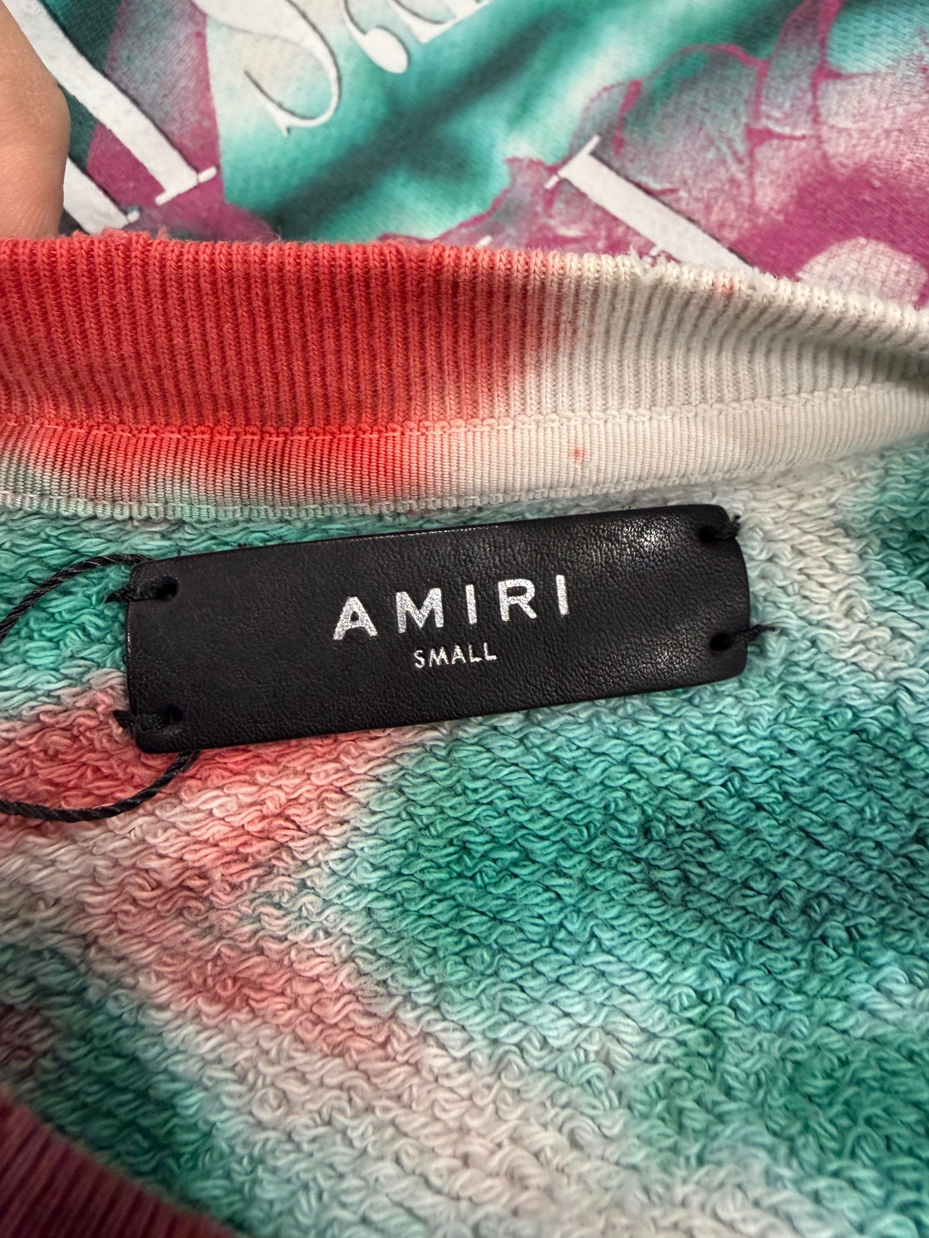 Amiri RWB Rose Tie Dye Crewneck
