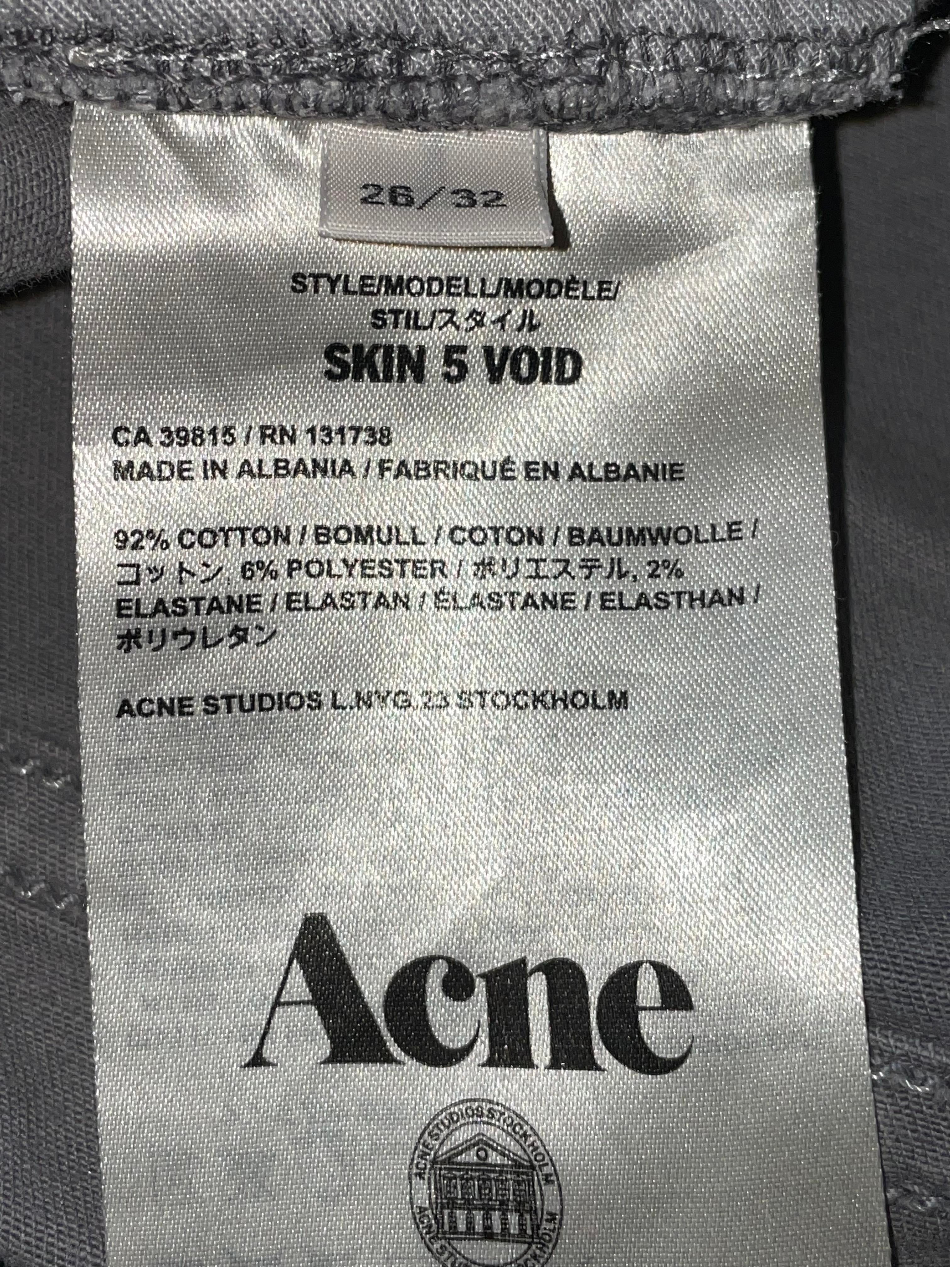 Acne Studios Plain Grey Wash Jeans
