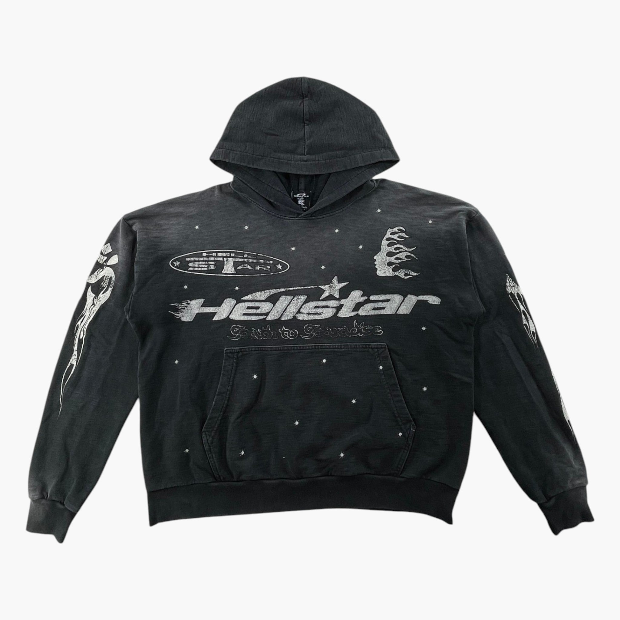 Hellstar Racer Black Wash Hoodie