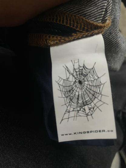 Sp5der Yellow Beluga Indigo Denim  New With Tags 30