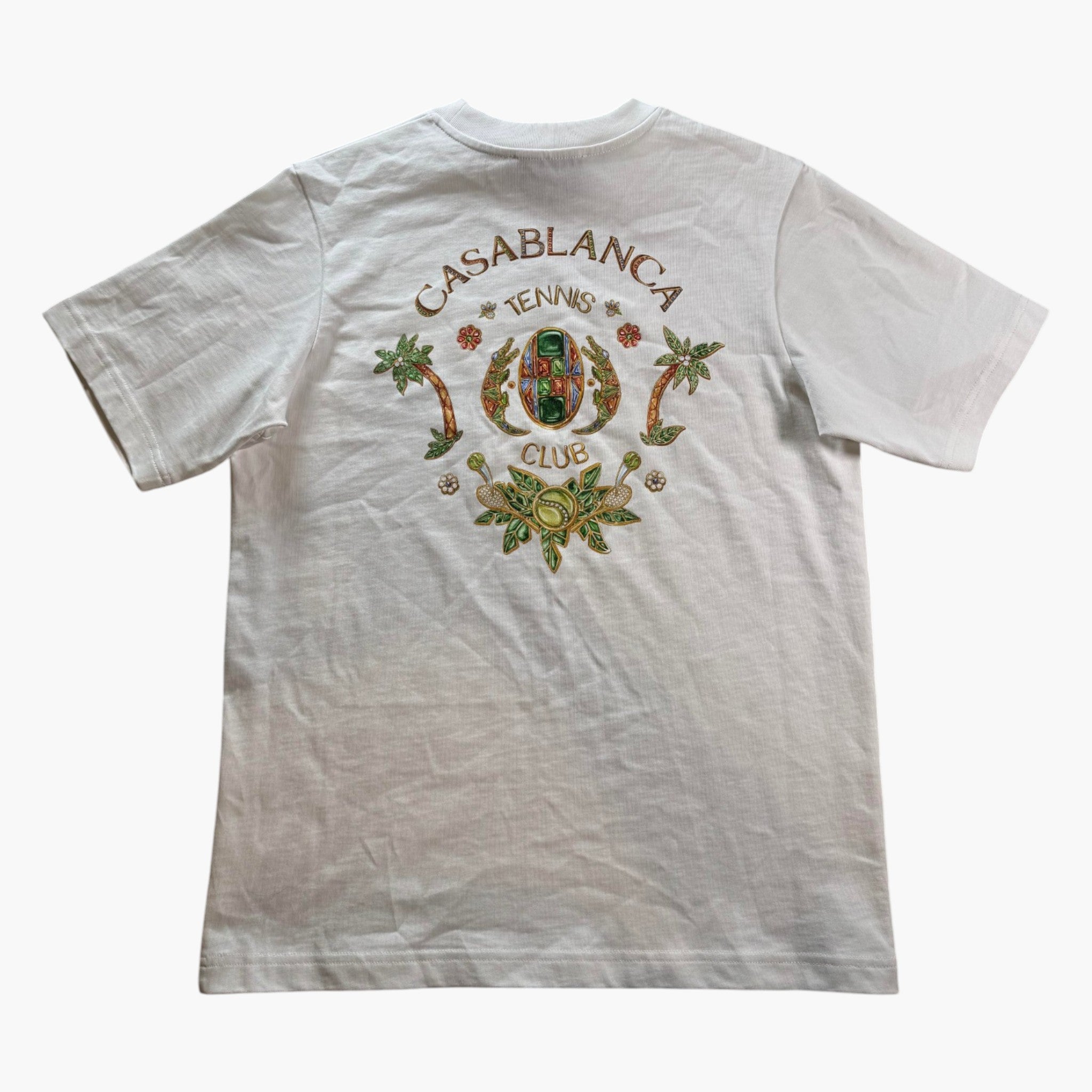 Casablanca Multi Crystal Tennis Club White Tee