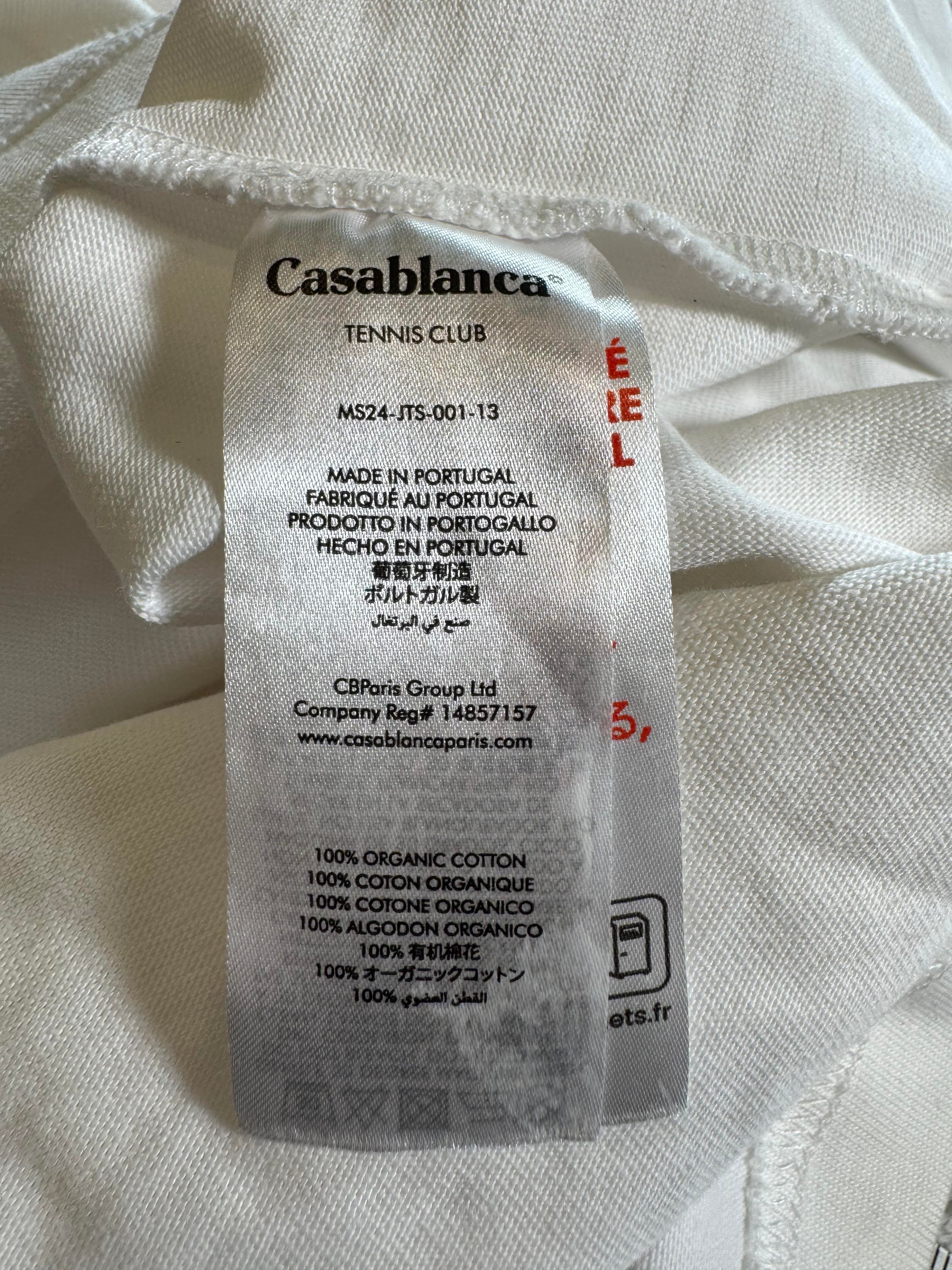 Casablanca Multi Crystal Tennis Club White Tee