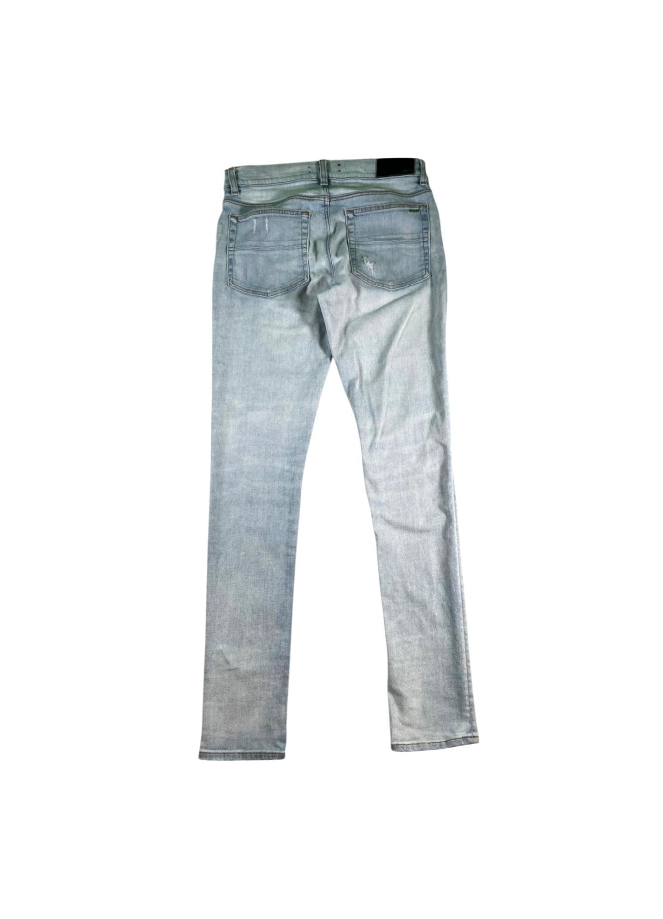 Amiri "MX1 Paisley Patch" Light Wash Jeans