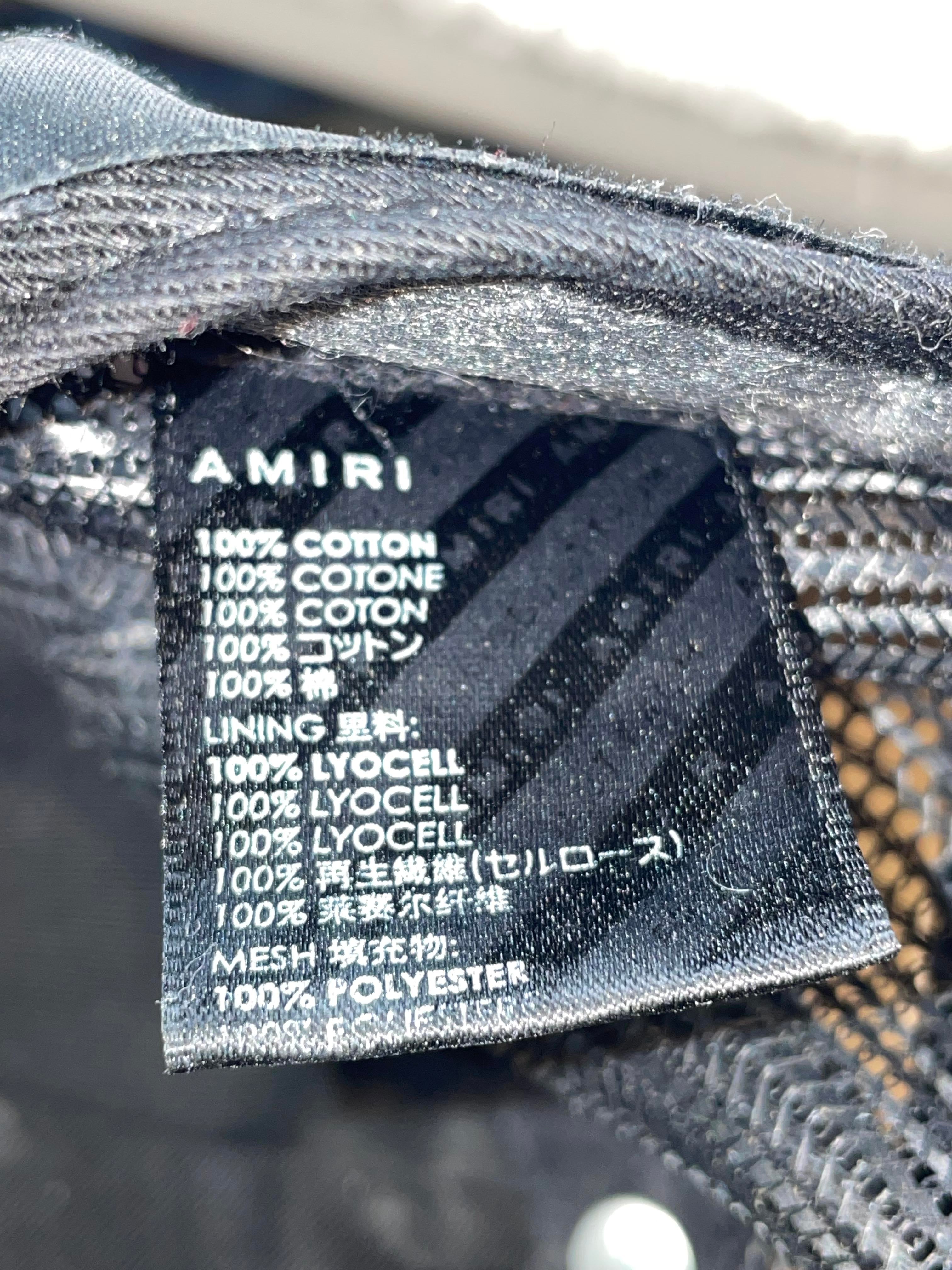 Amiri Core Logo Black Trucker Hat